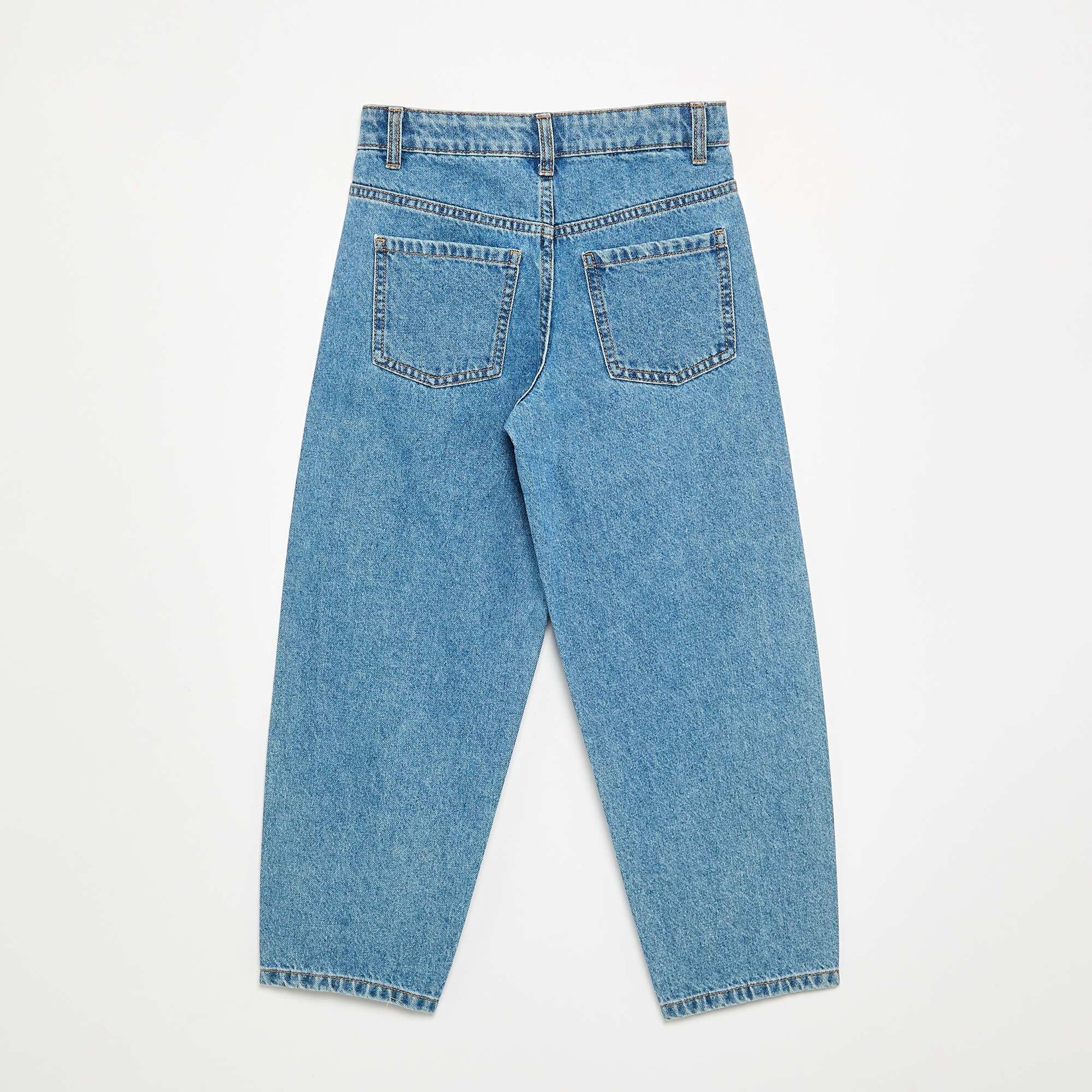 Wide Leg Trousers with Decorative Studs BLUE