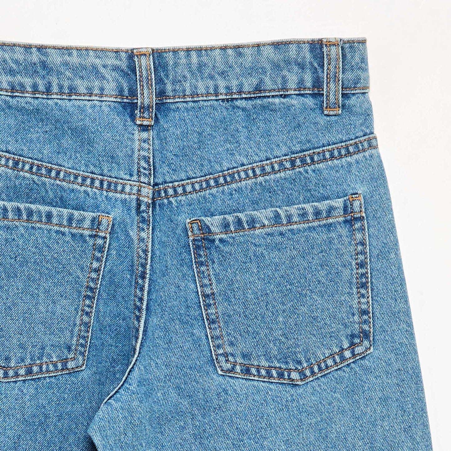 Wide Leg Trousers with Decorative Studs BLUE