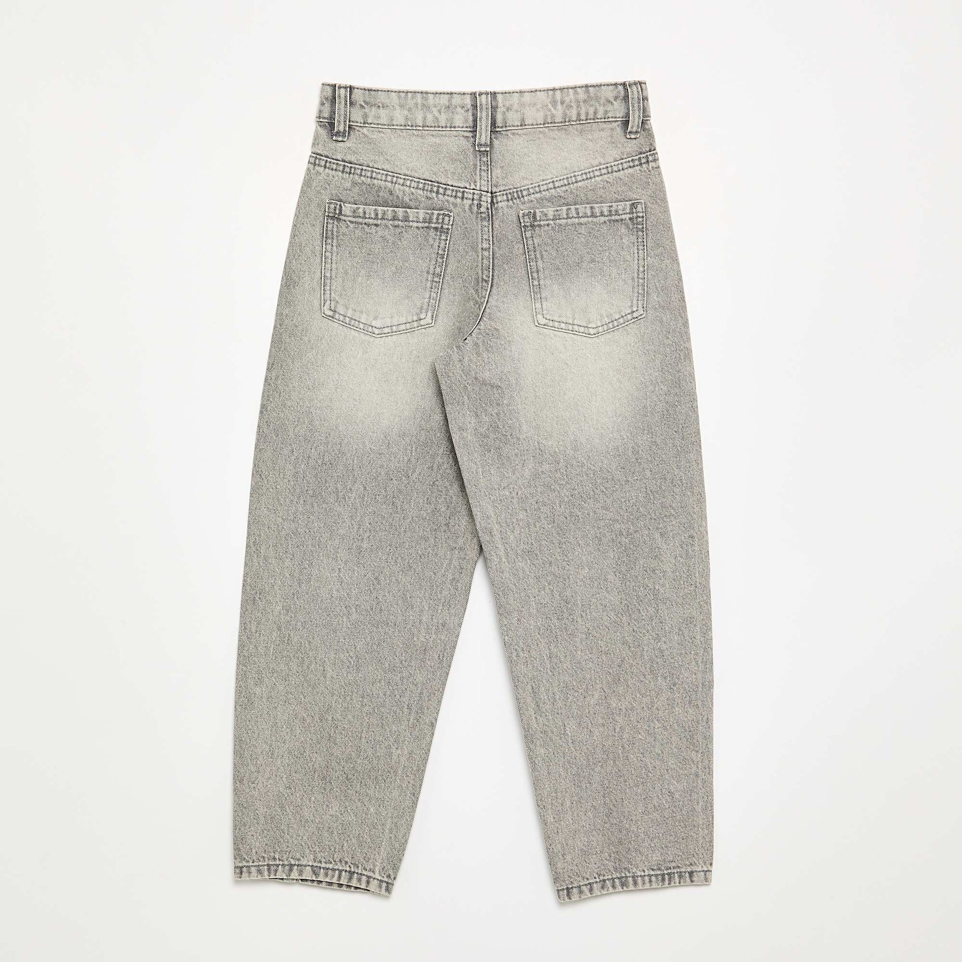 Wide Leg Trousers with Decorative Studs GREY