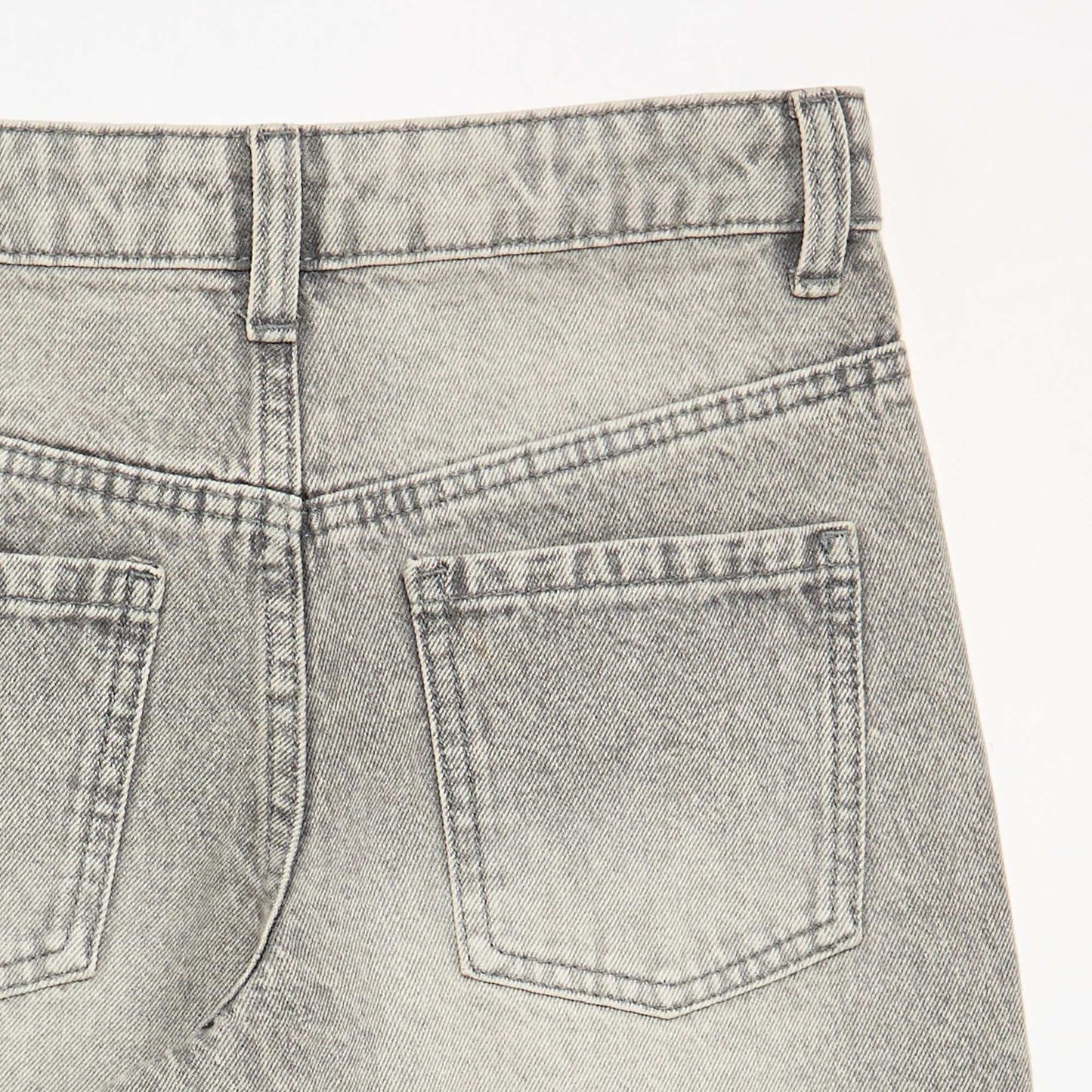 Wide Leg Trousers with Decorative Studs GREY
