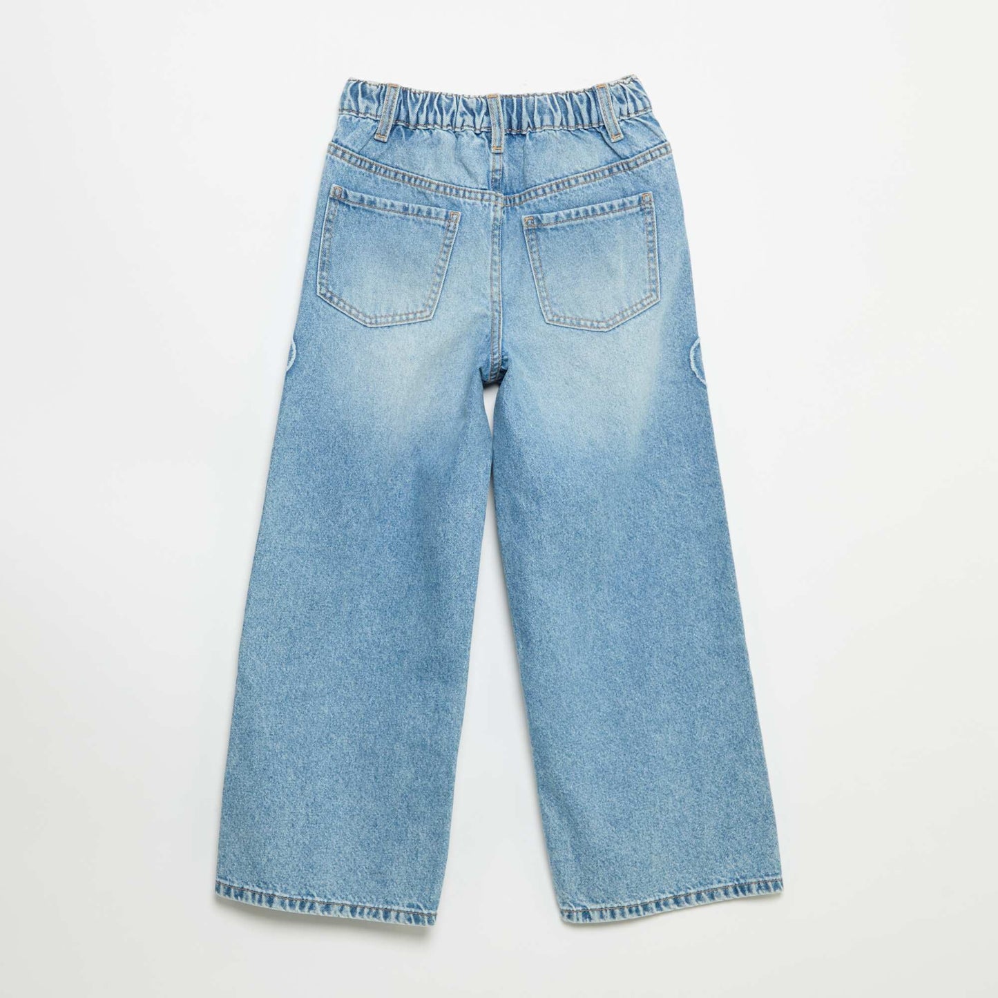 Embroidered Wide Leg Trousers BLUE