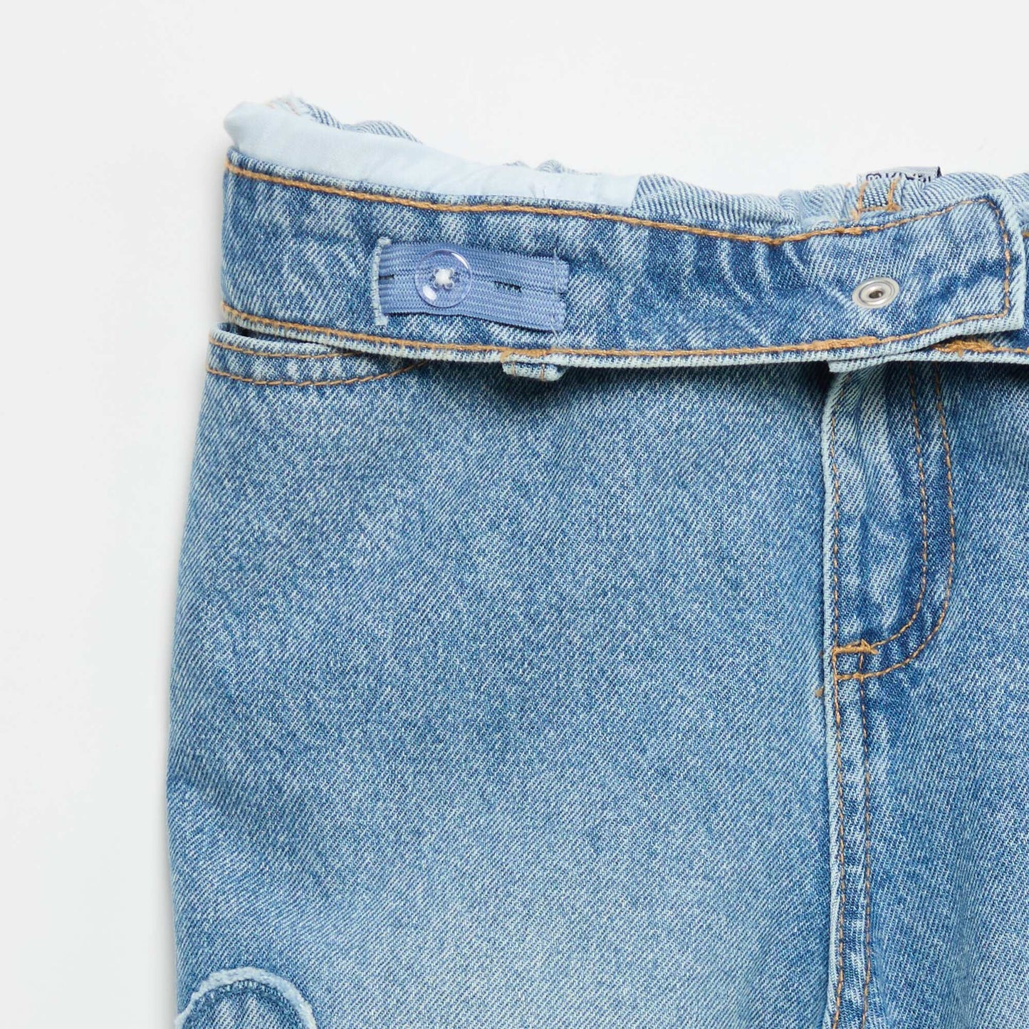 Embroidered Wide Leg Trousers BLUE