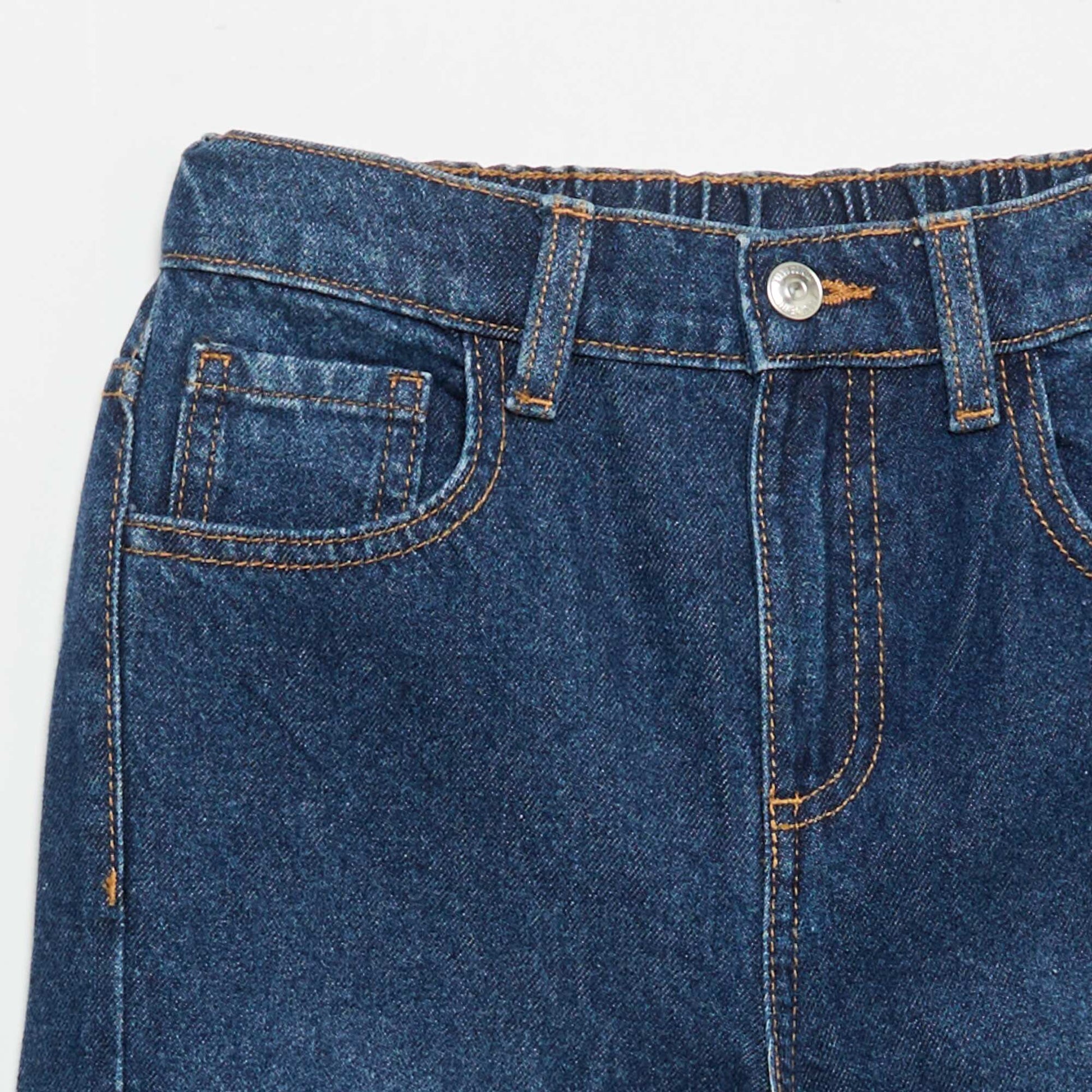 Embroidered Wide Leg Trousers BLUE