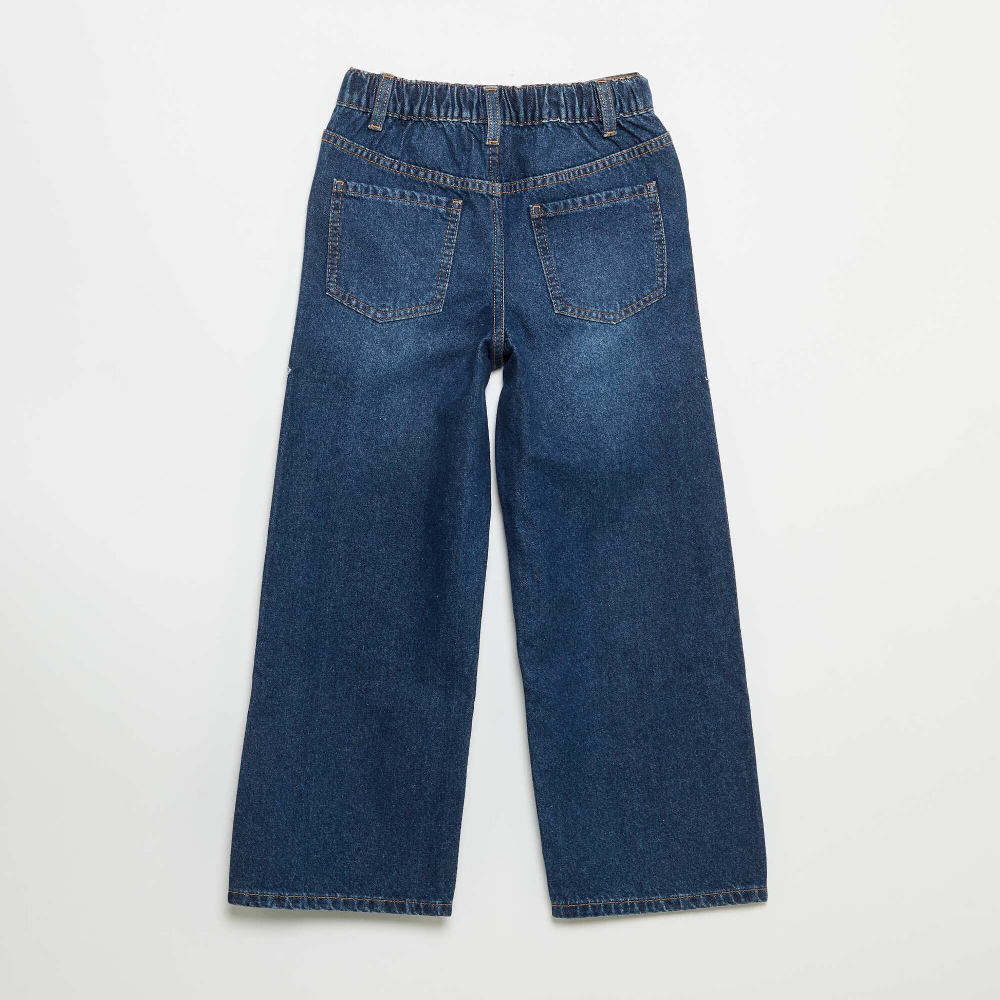 Embroidered Wide Leg Trousers BLUE