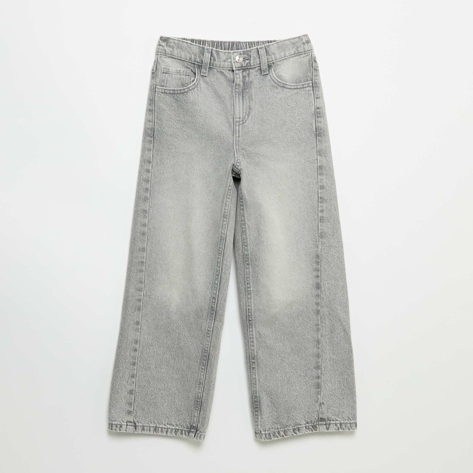 Embroidered Wide Leg Trousers GREY