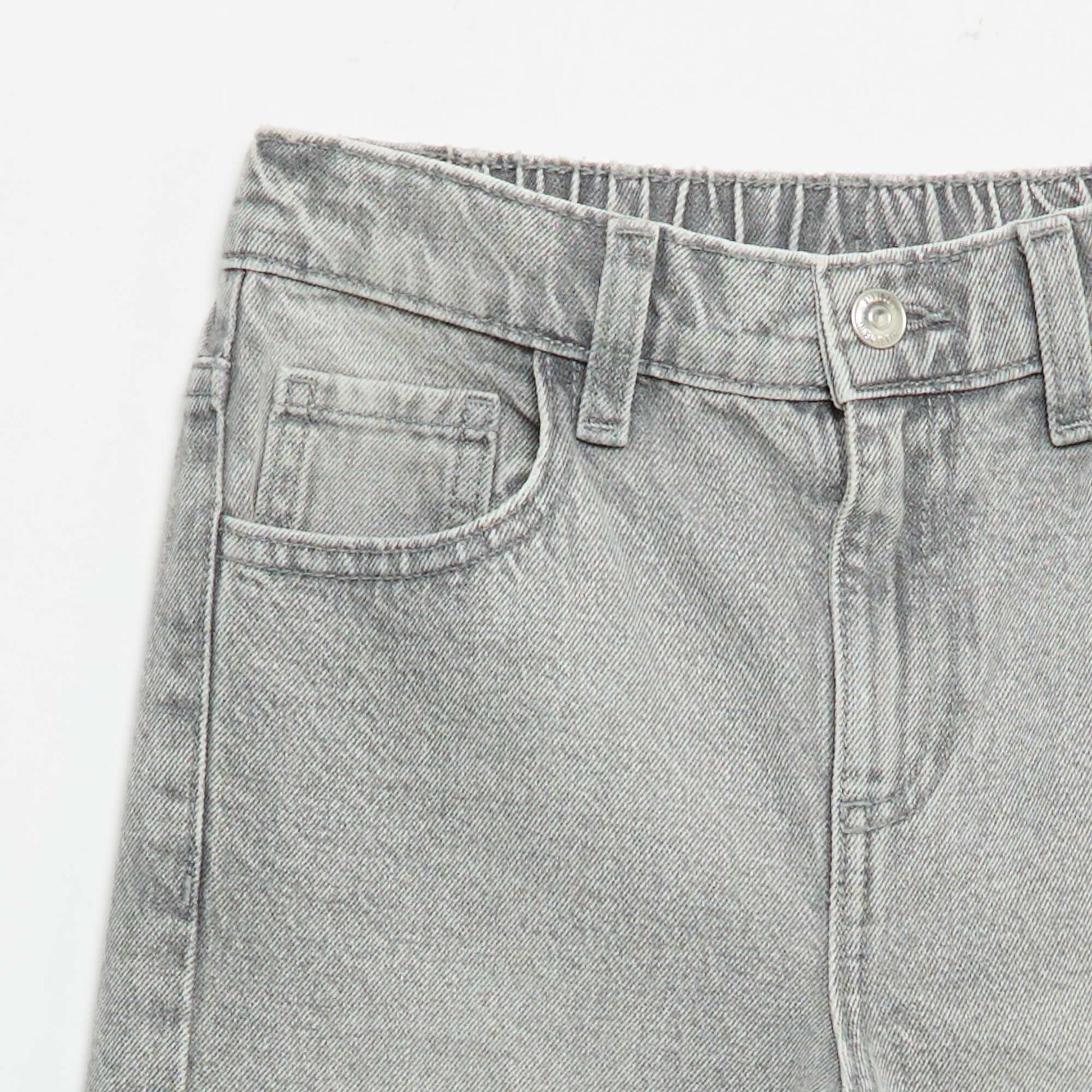 Embroidered Wide Leg Trousers GREY