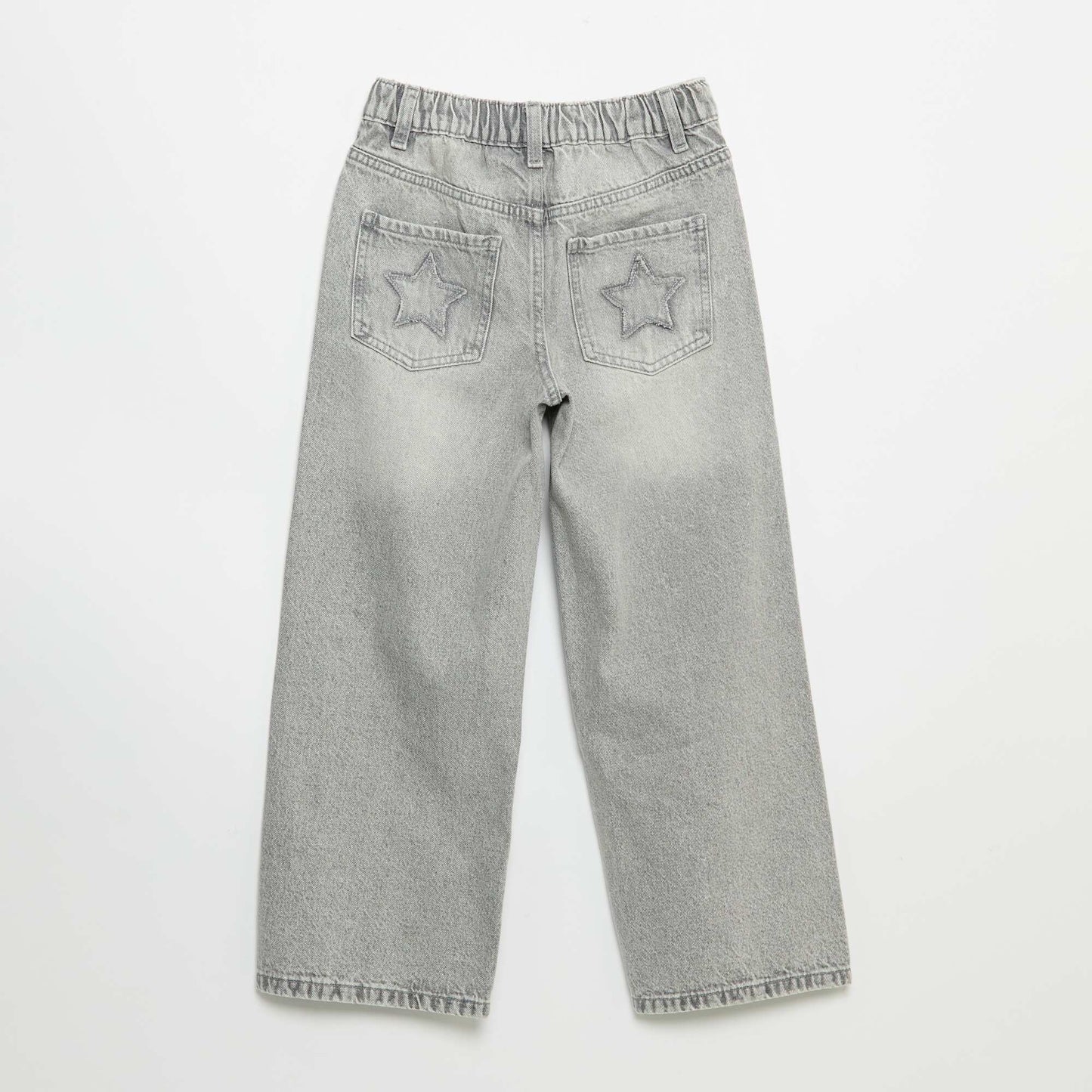 Embroidered Wide Leg Trousers GREY