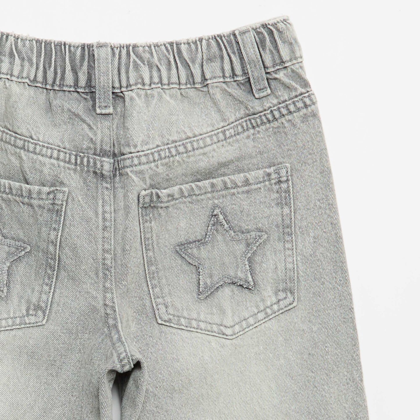 Embroidered Wide Leg Trousers GREY