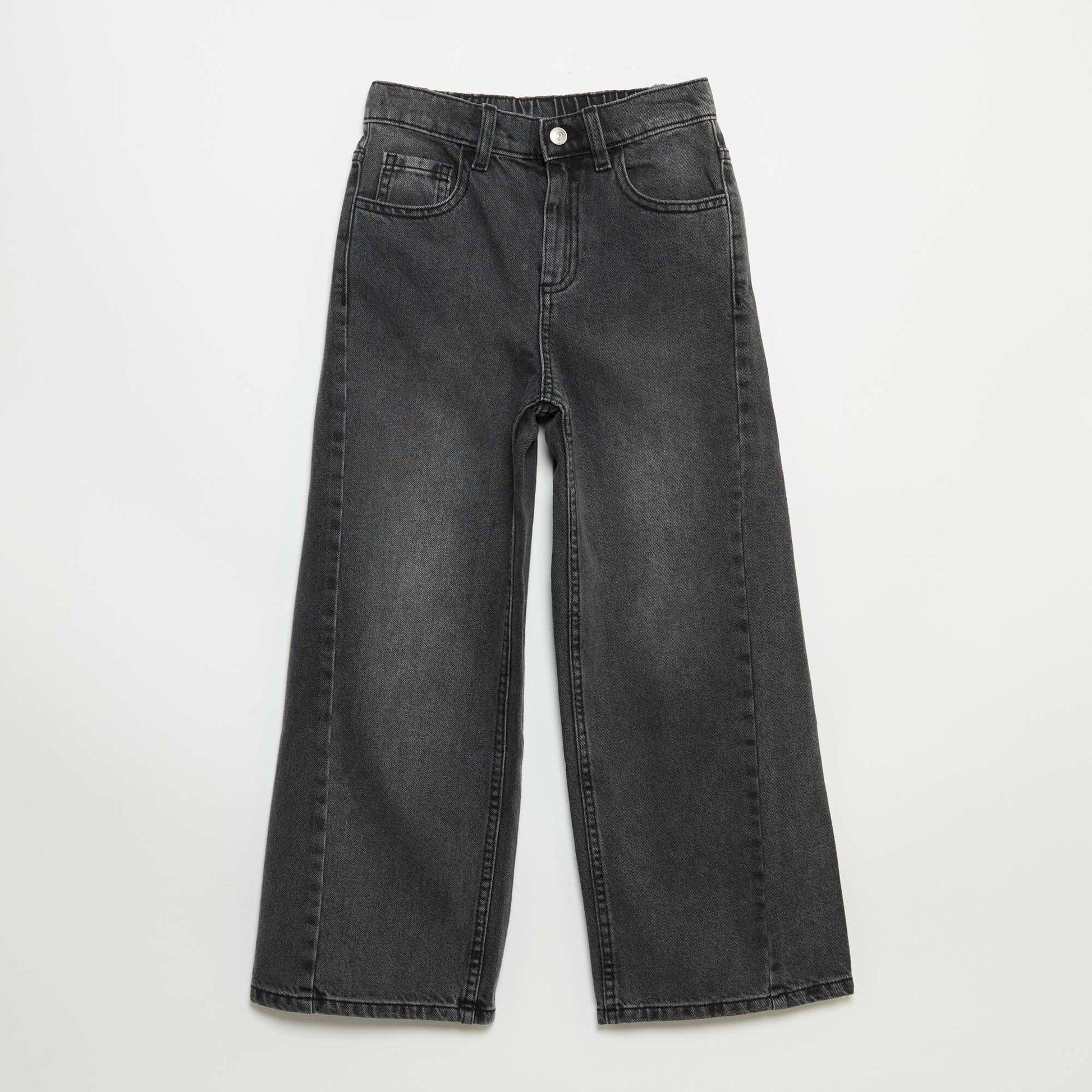 Embroidered Wide Leg Trousers GREY