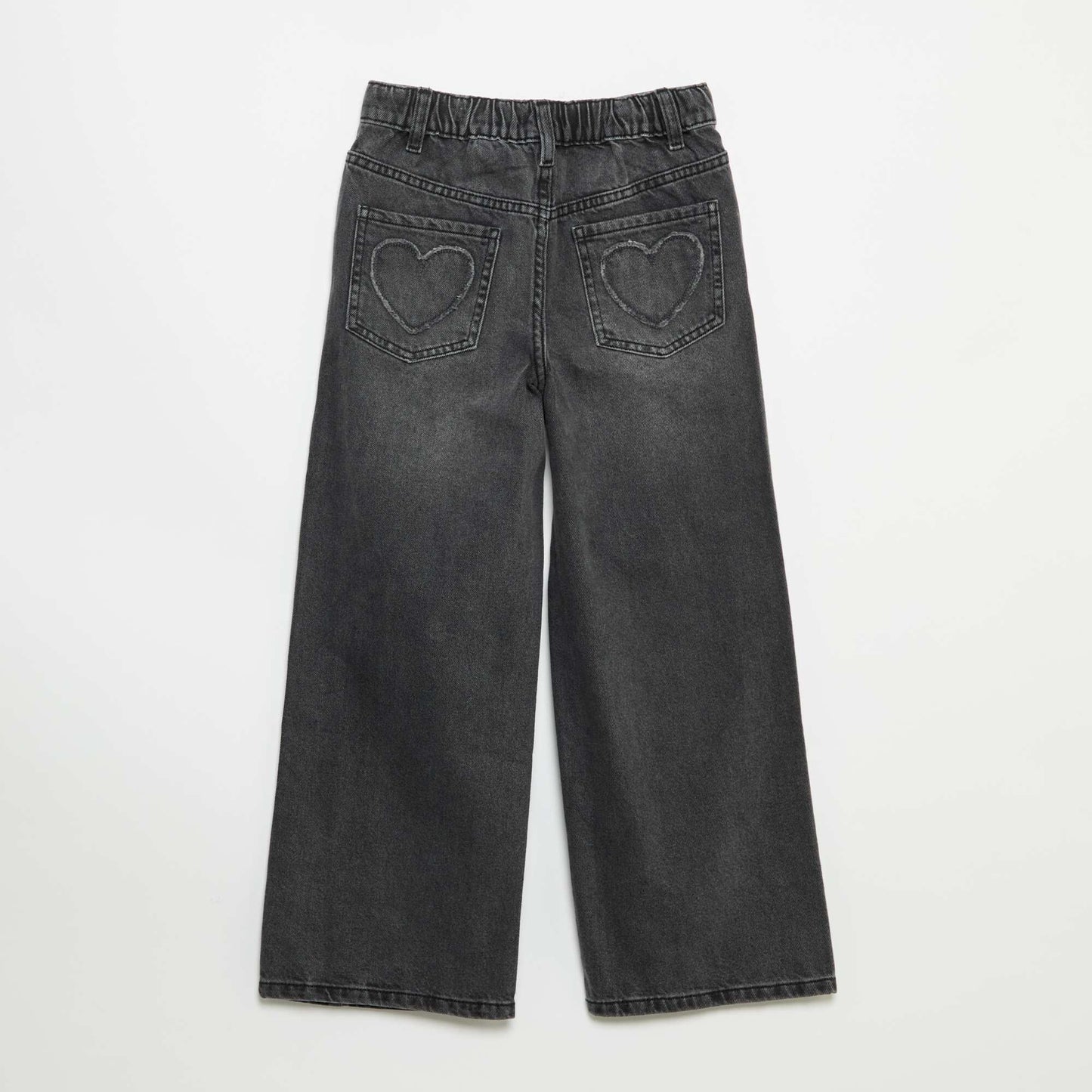 Embroidered Wide Leg Trousers GREY