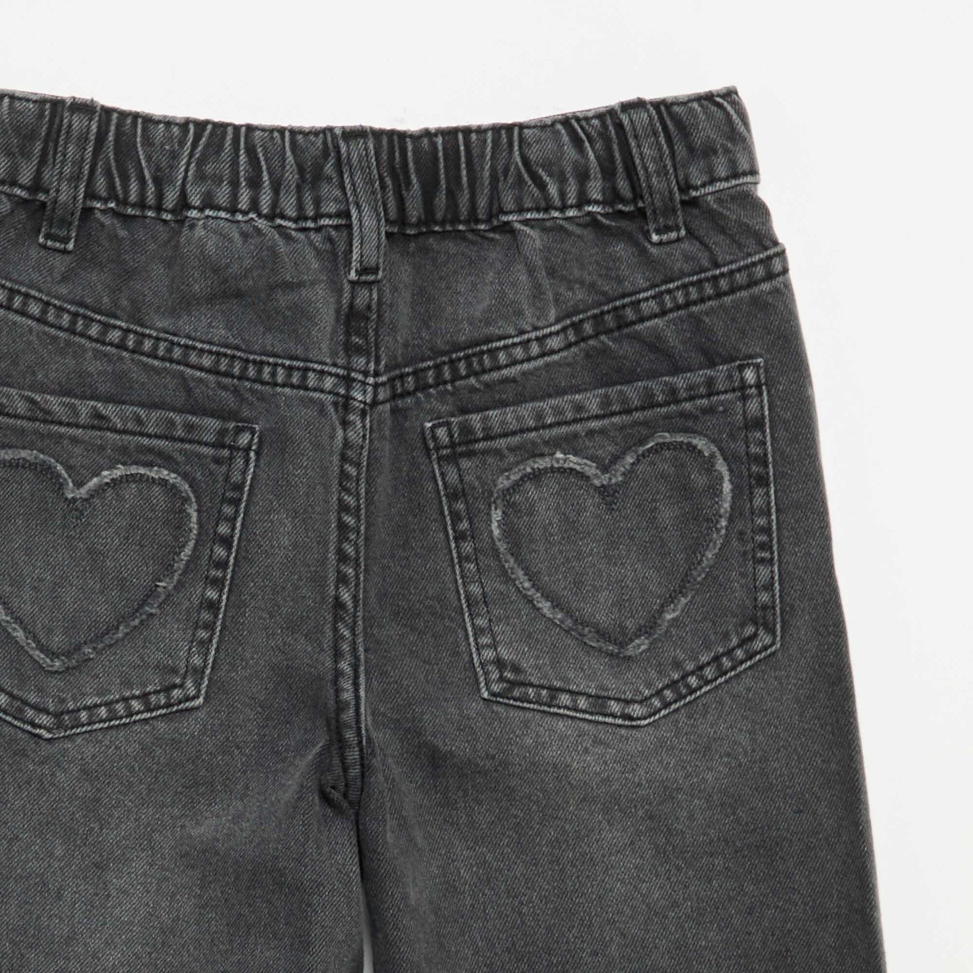 Embroidered Wide Leg Trousers GREY