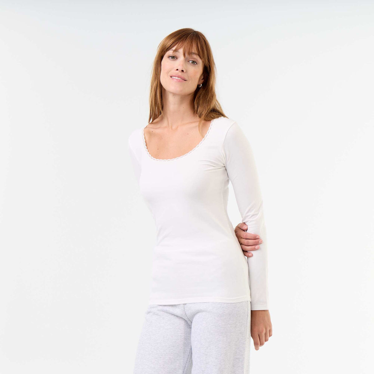 Women's Lace-Trim Round-Neck Night Tee Pack BEIGE