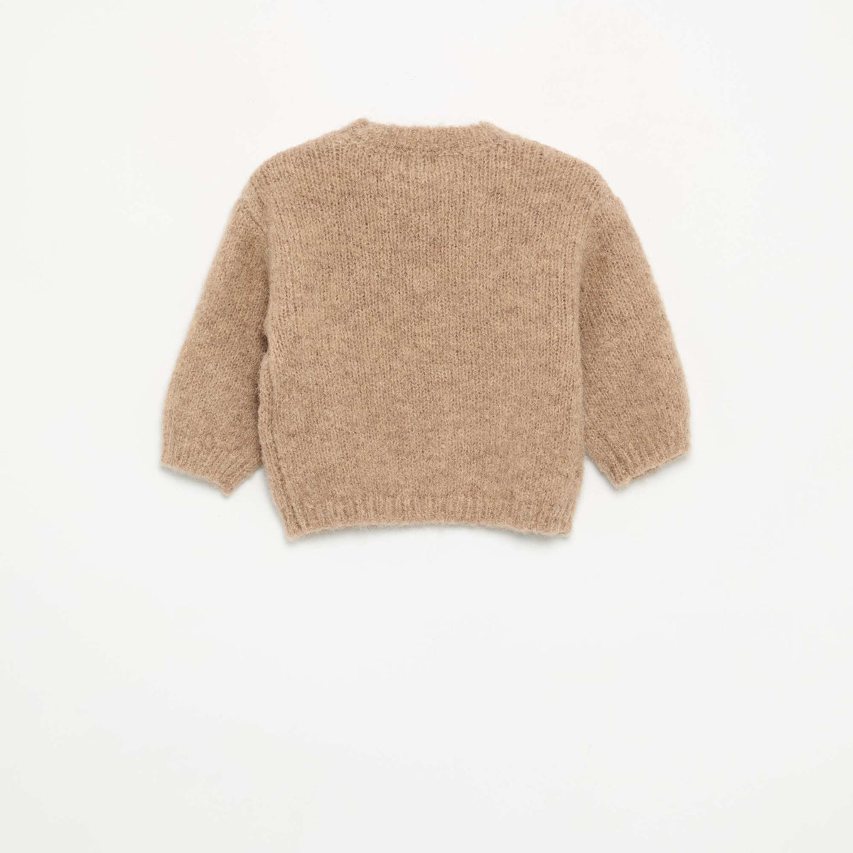 Daisy embroidered sweater BEIGE