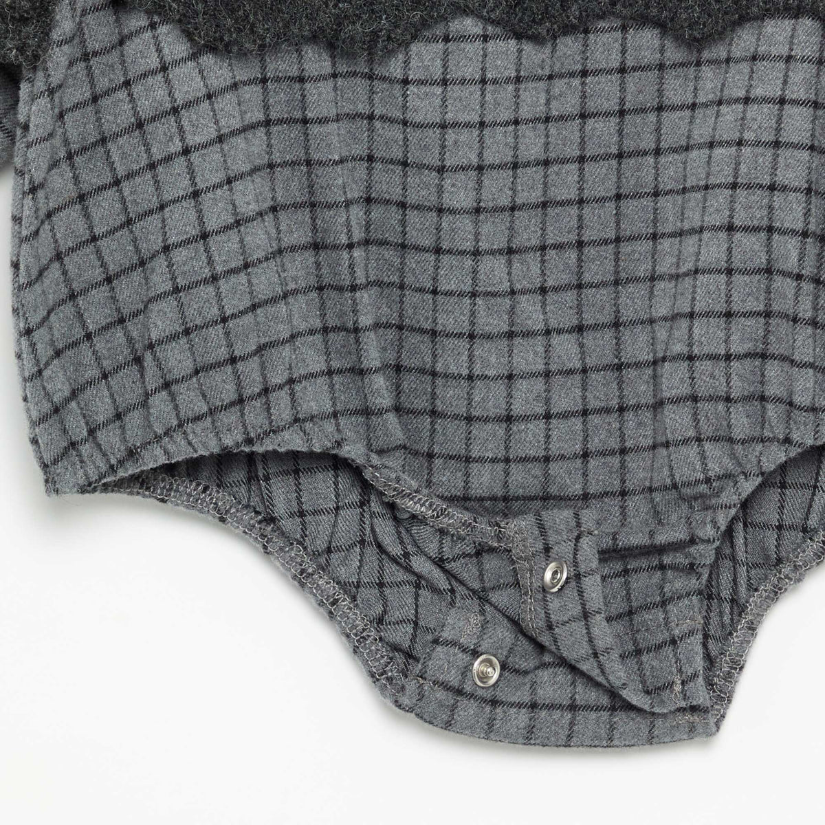 Romper with Sleeveless Knit Top GREY