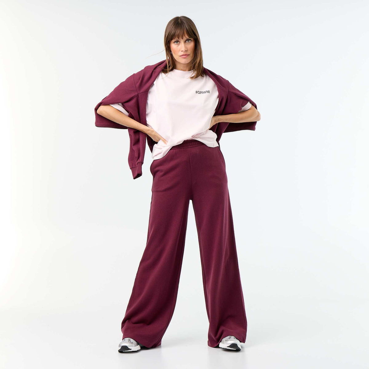Oversized T-shirt with Back Print PINK
