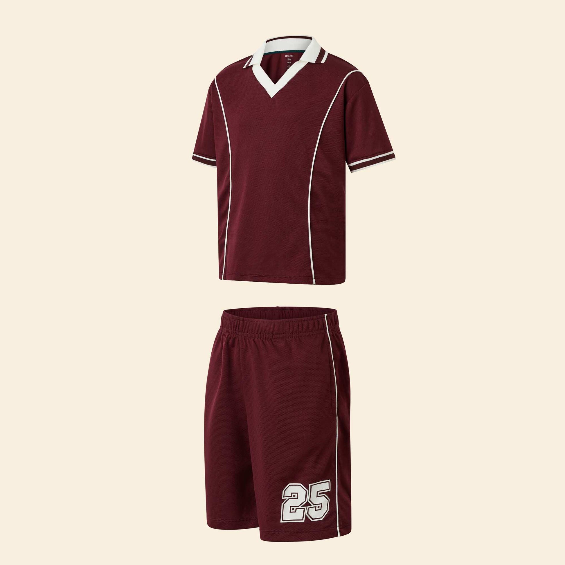 T-shirt and shorts sports set RED