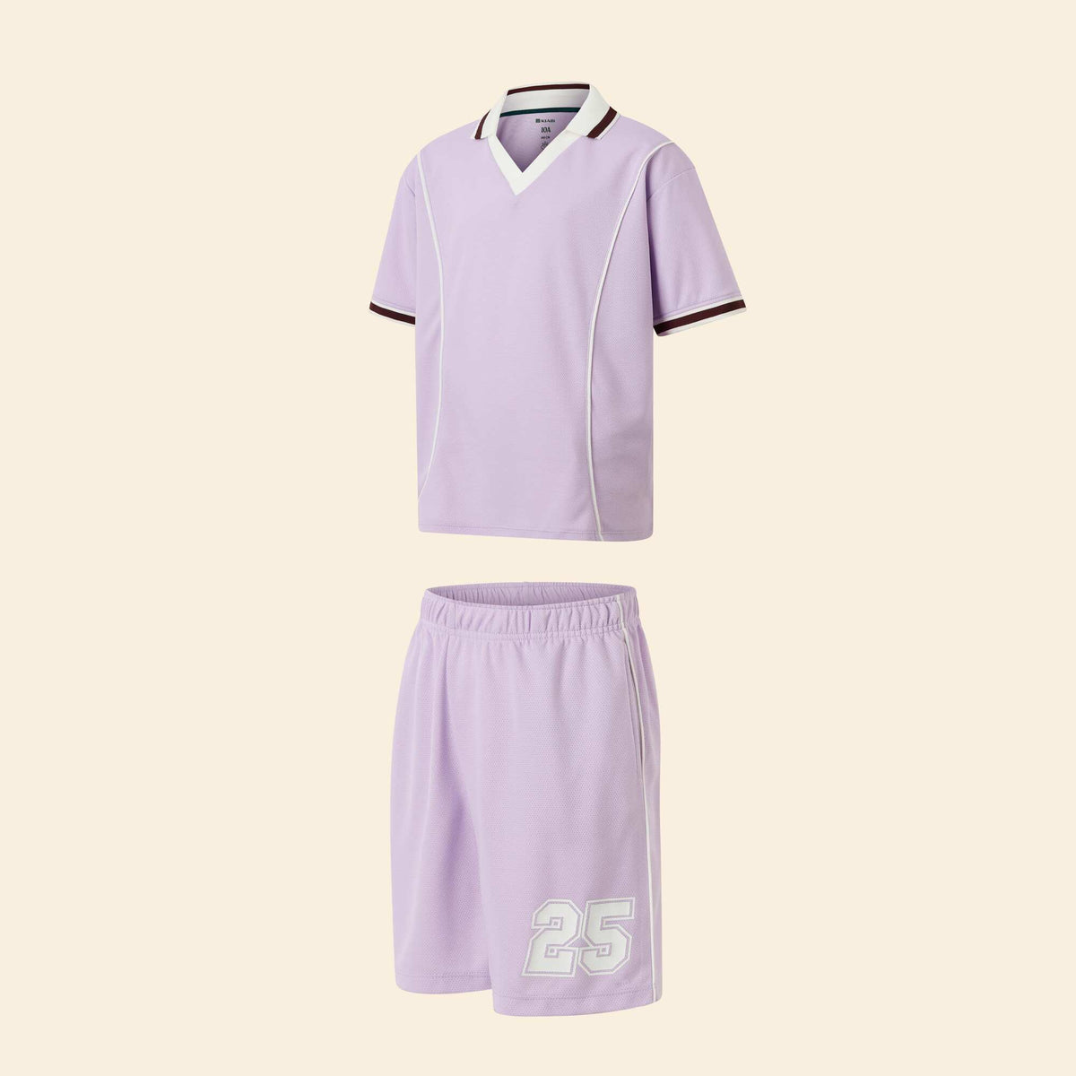 T-shirt and shorts sports set PURPLE