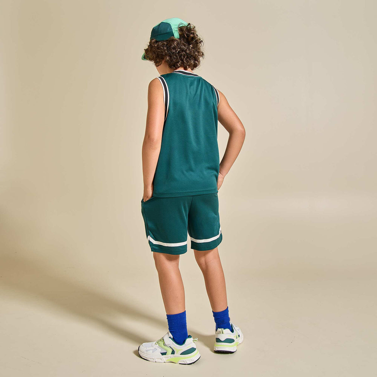 Tank top + shorts sports set GREEN