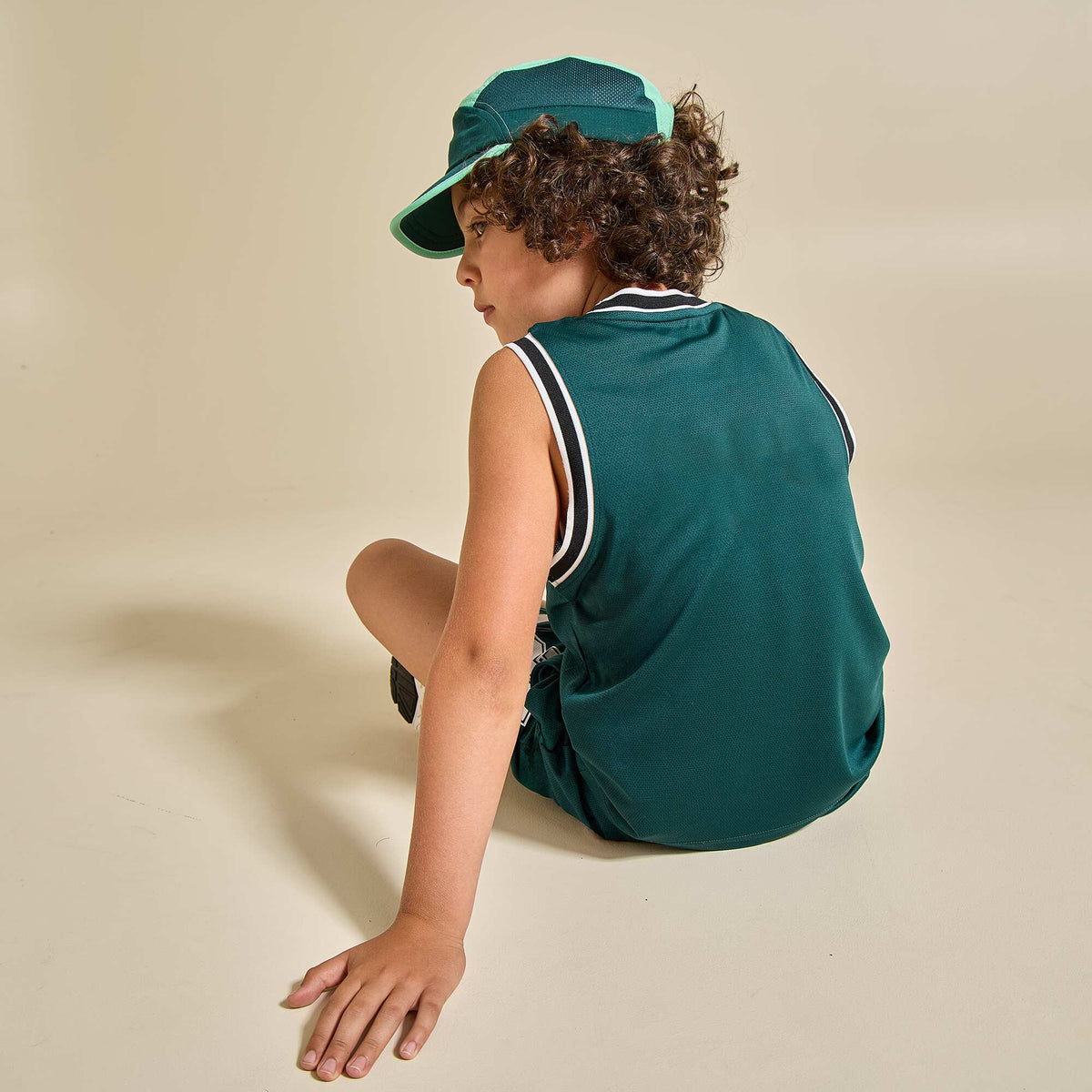 Tank top + shorts sports set GREEN