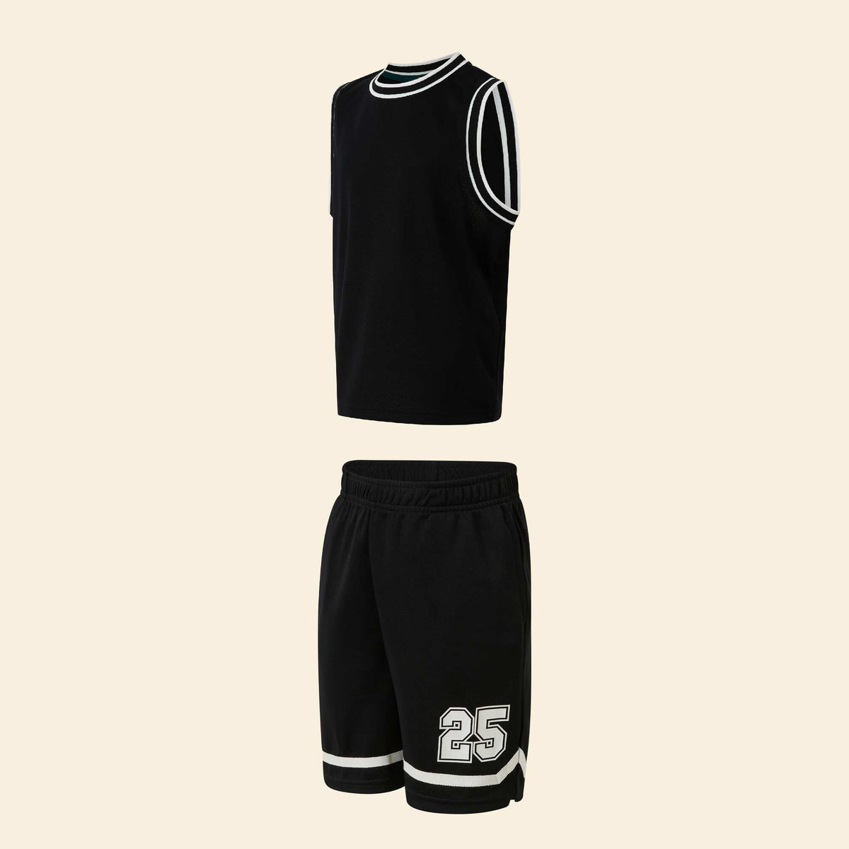 Tank top + shorts sports set BLACK