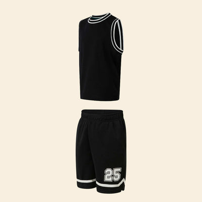 Tank top + shorts sports set BLACK