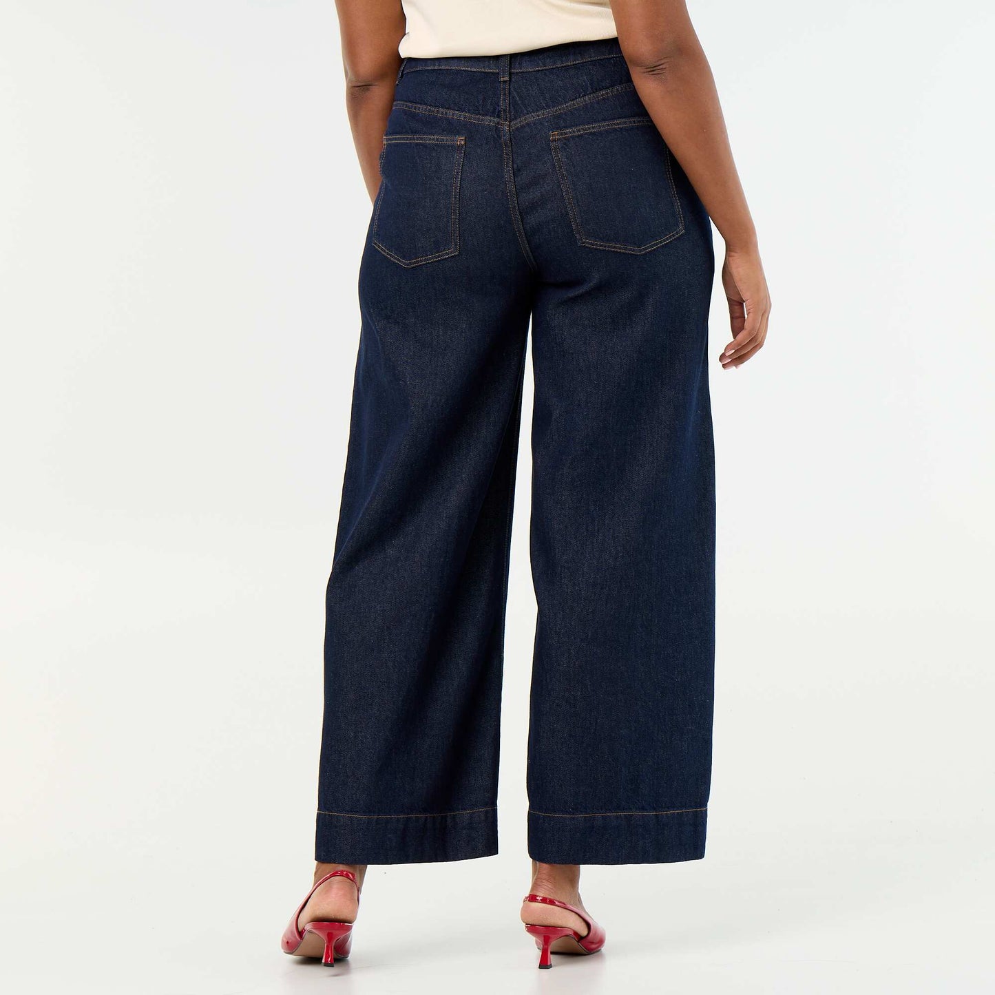 Denim wide leg jeans BLUE