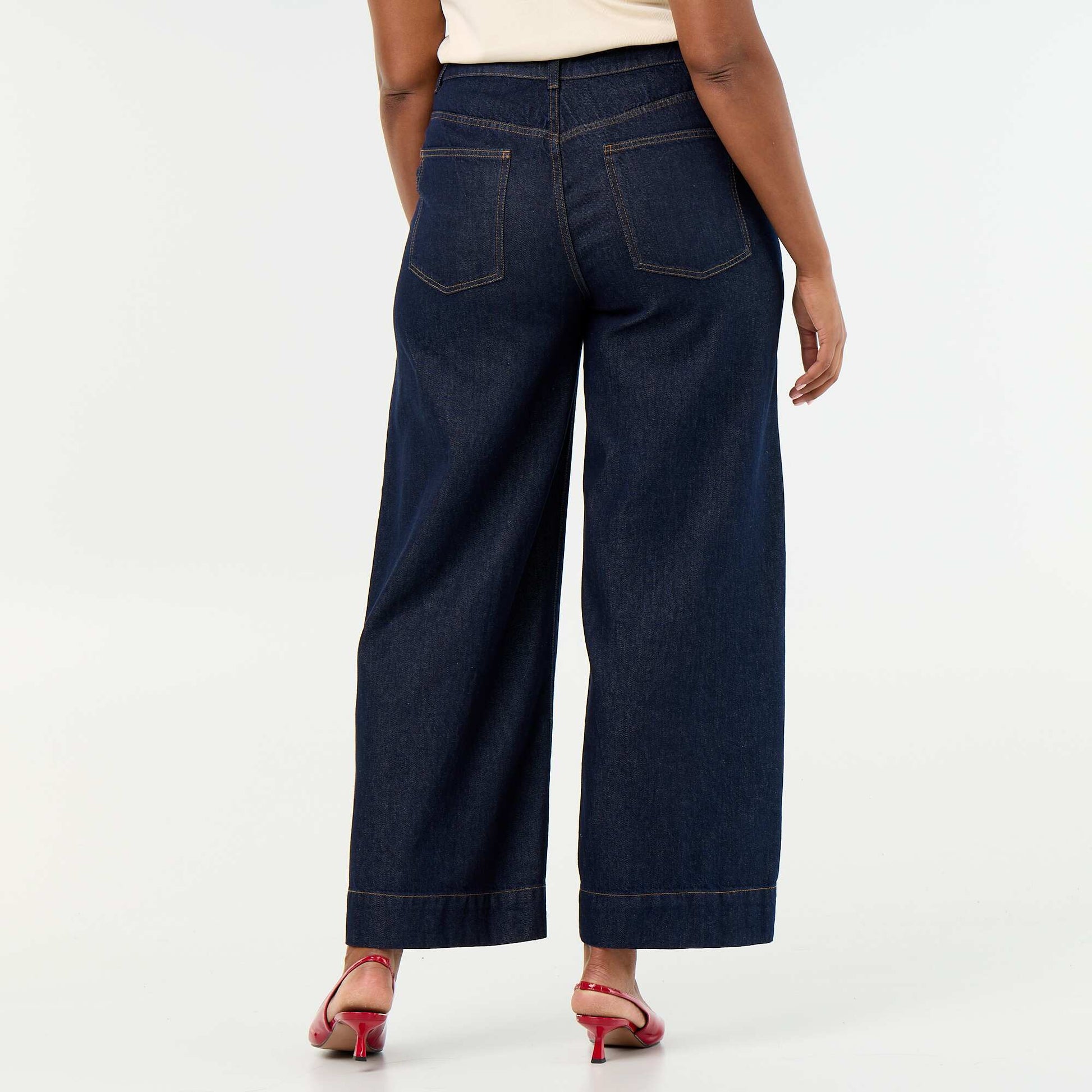 Denim wide leg jeans BLUE