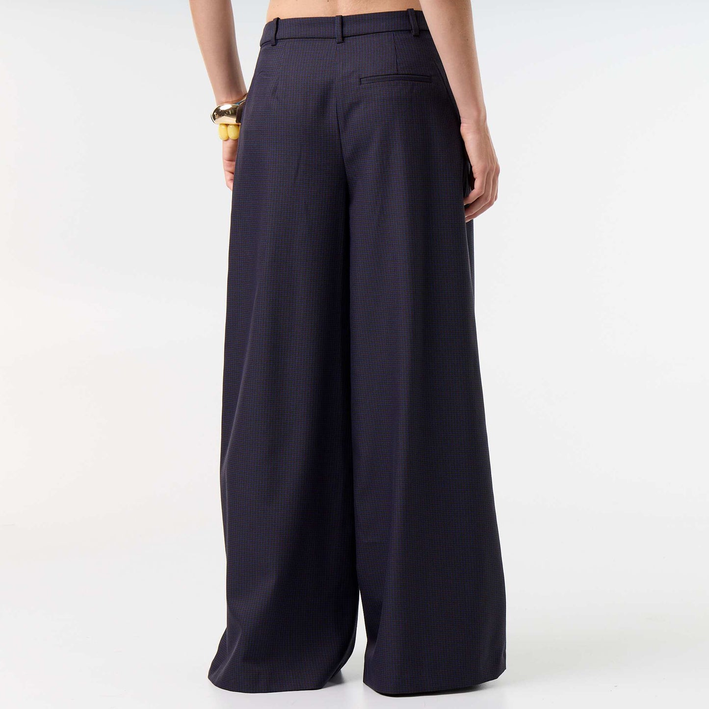 High-waisted wide-leg pants BLUE