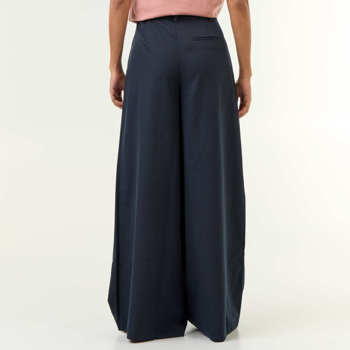 High-waisted wide-leg pants BLUE