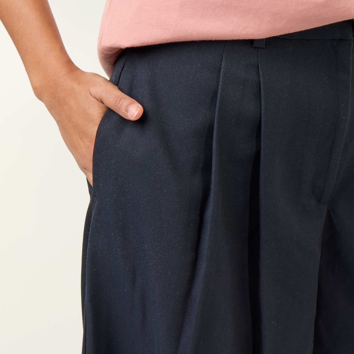 High-waisted wide-leg pants BLUE