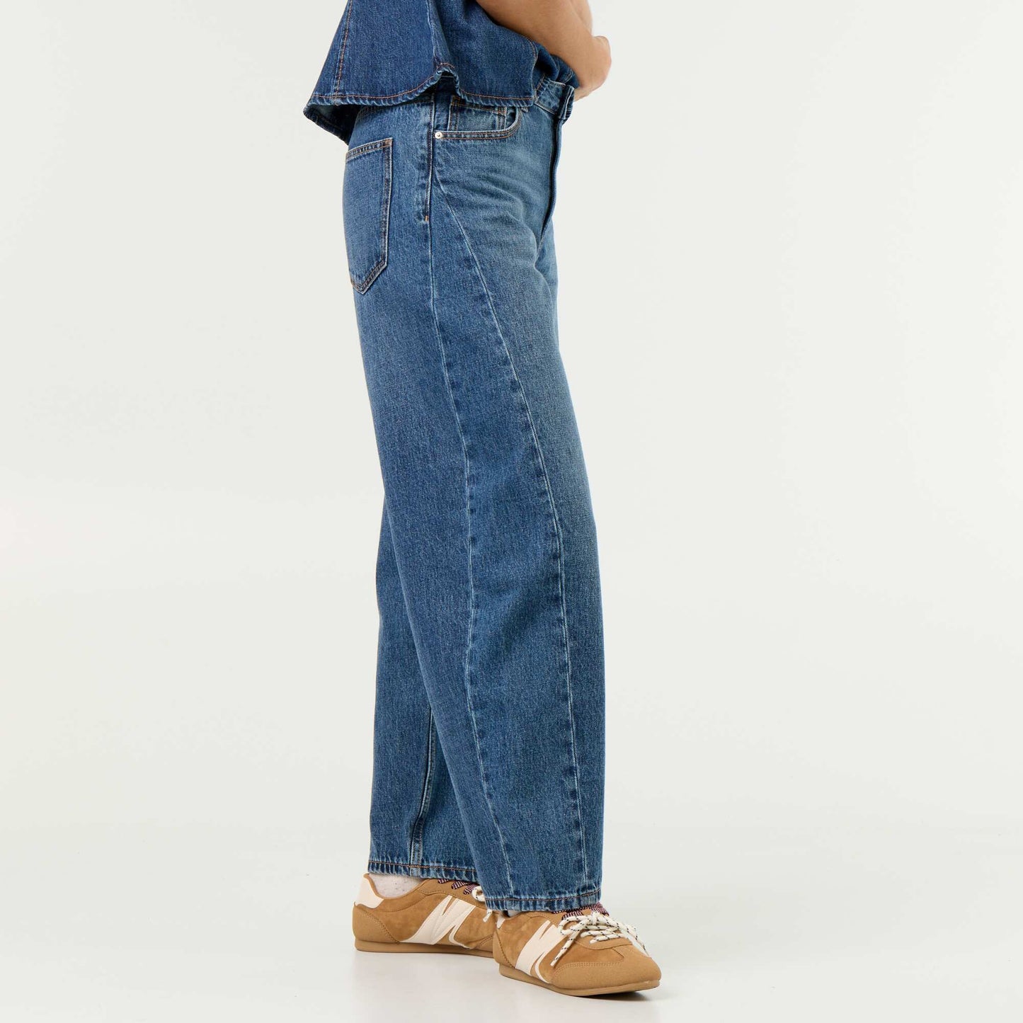 High-Waisted Wide-Leg Jeans BLUE