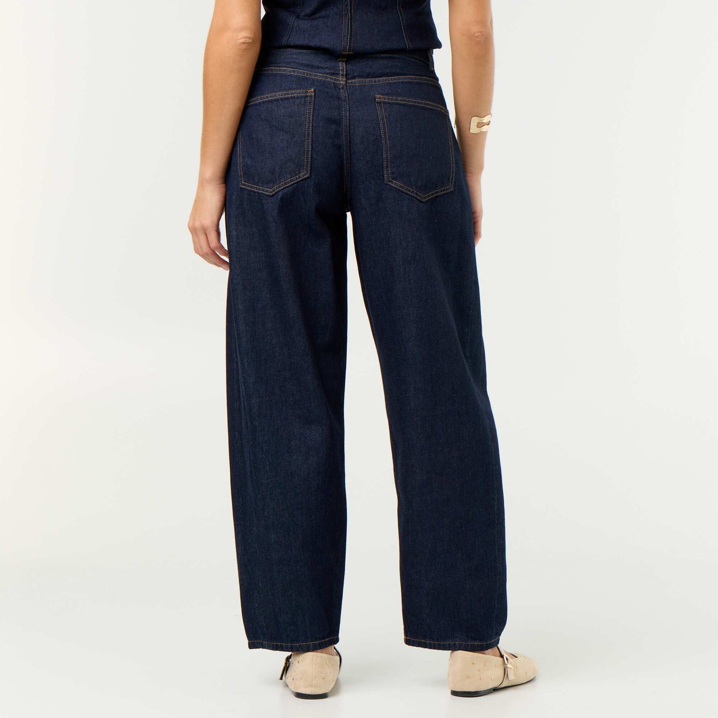 High-Waisted Wide-Leg Jeans BLUE