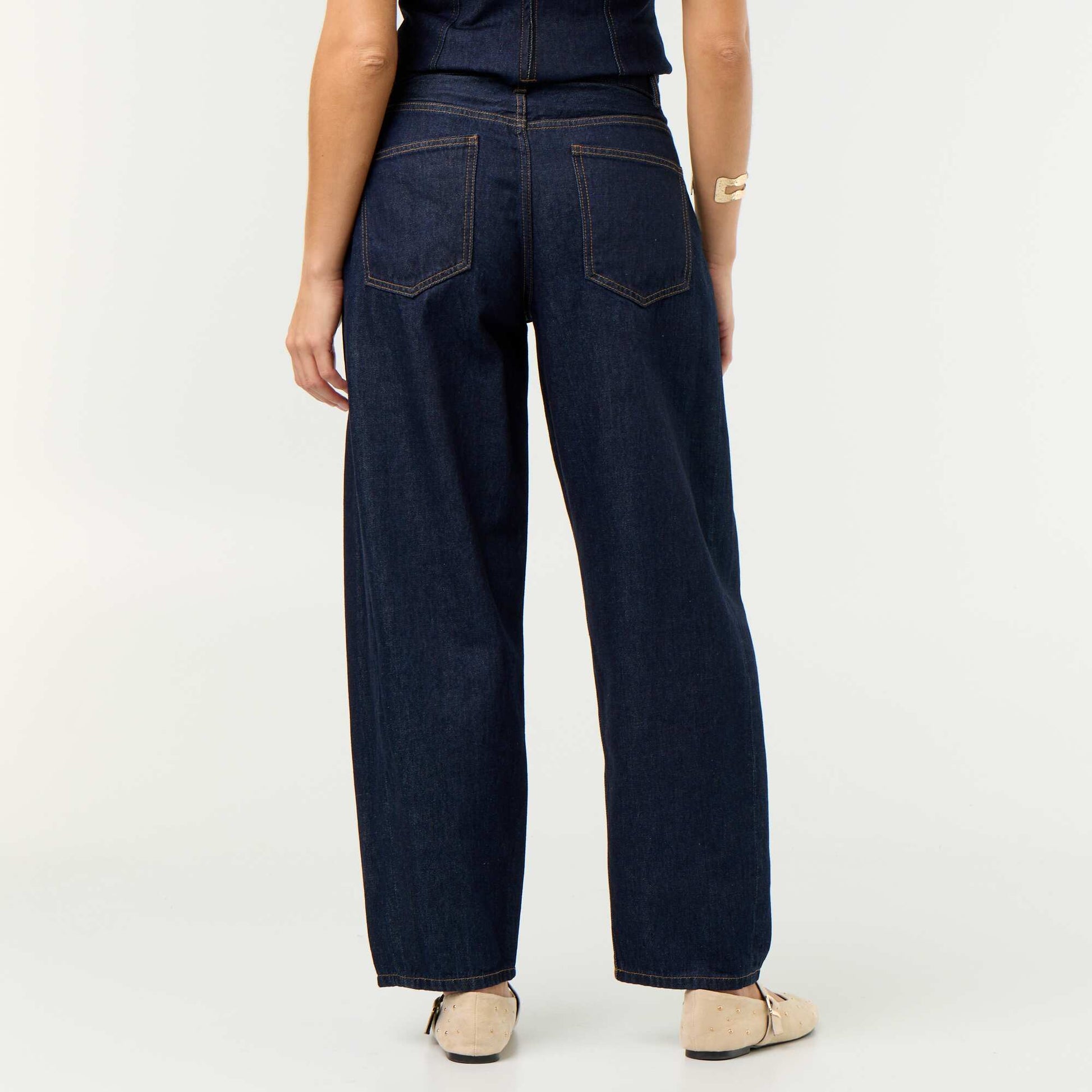 High-Waisted Wide-Leg Jeans BLUE