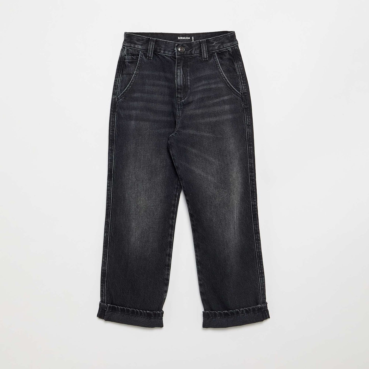 Straight-Cut 5-Pocket Denim BLACK