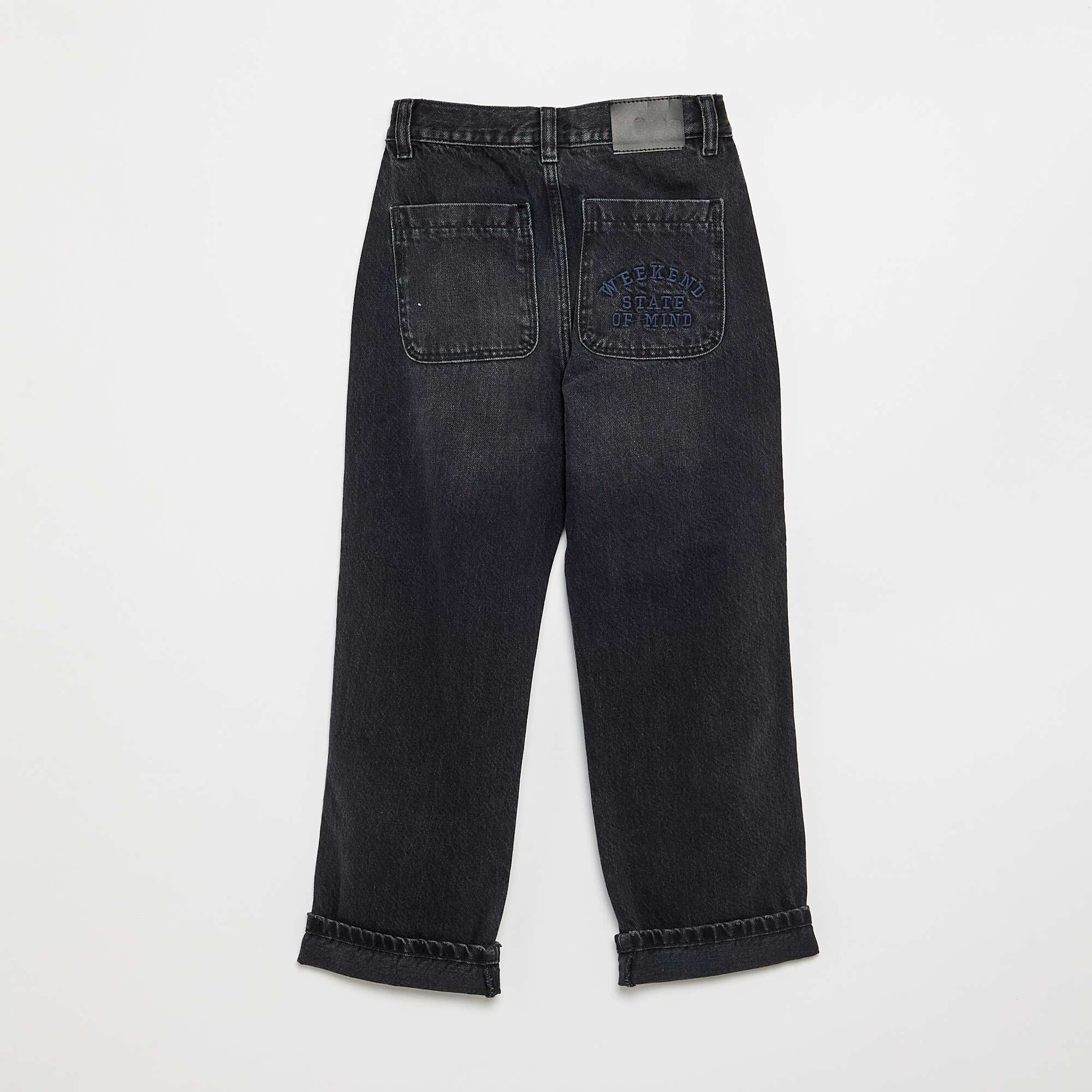 Straight-Cut 5-Pocket Denim BLACK