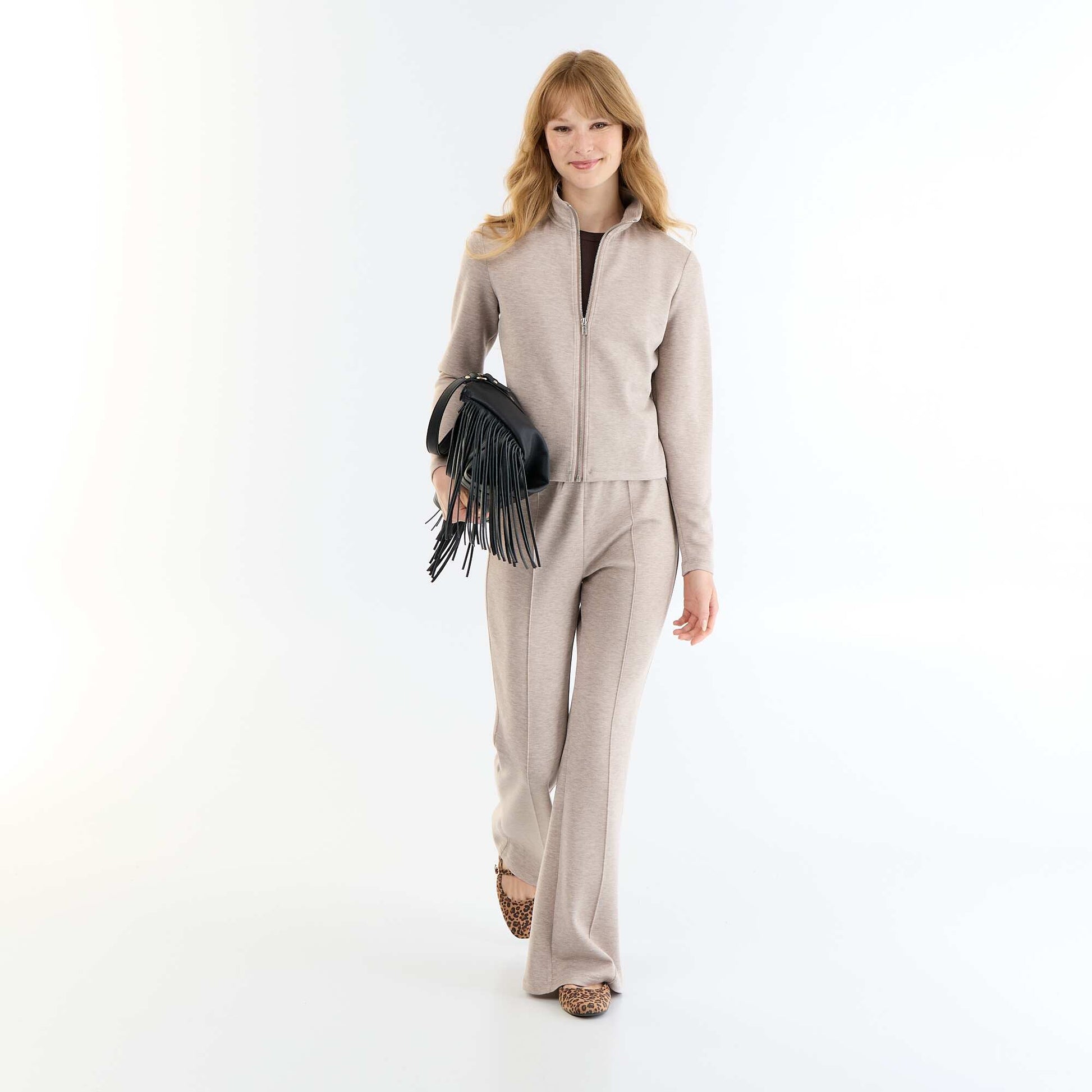 Soft flare pants BEIGE