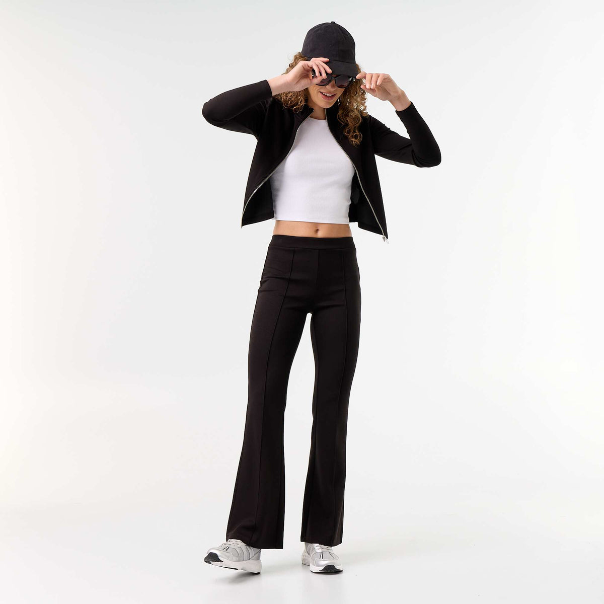 Soft flare pants BLACK