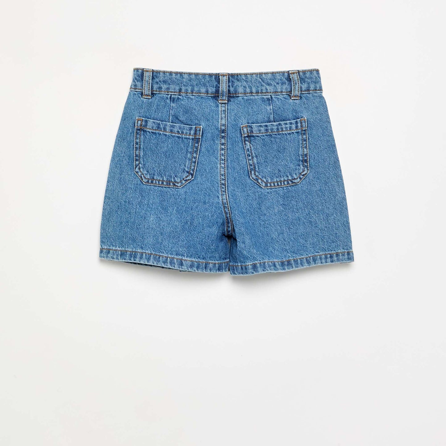Short denim skort BLUE
