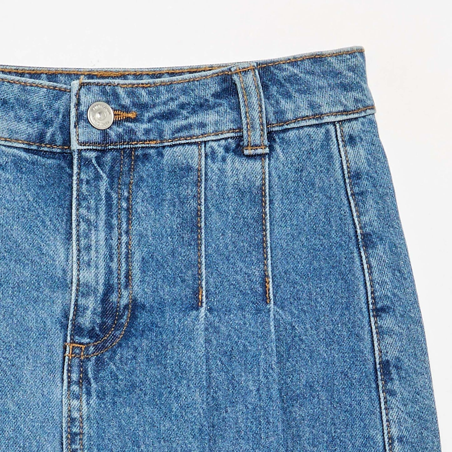 Short denim skort BLUE
