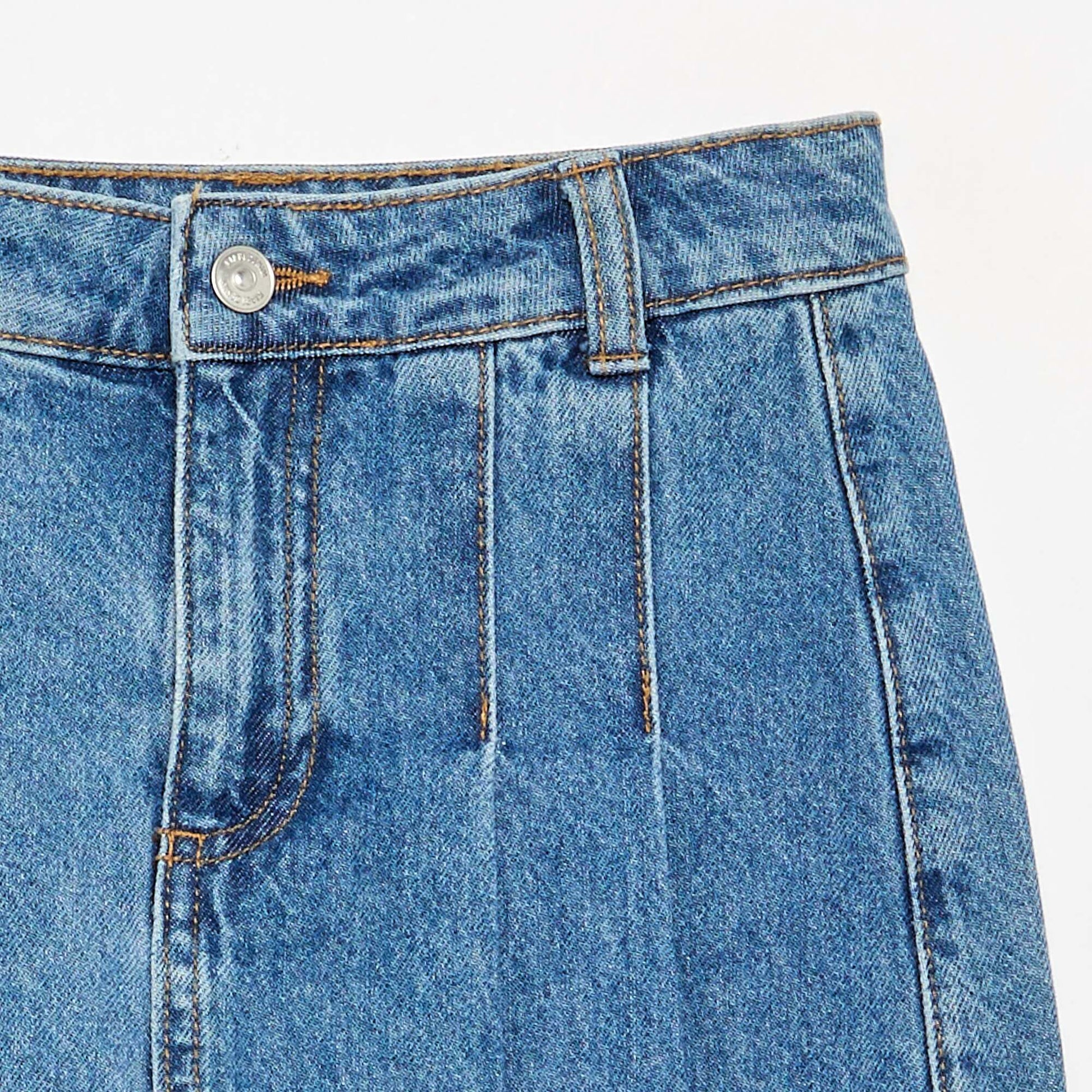 Short denim skort BLUE