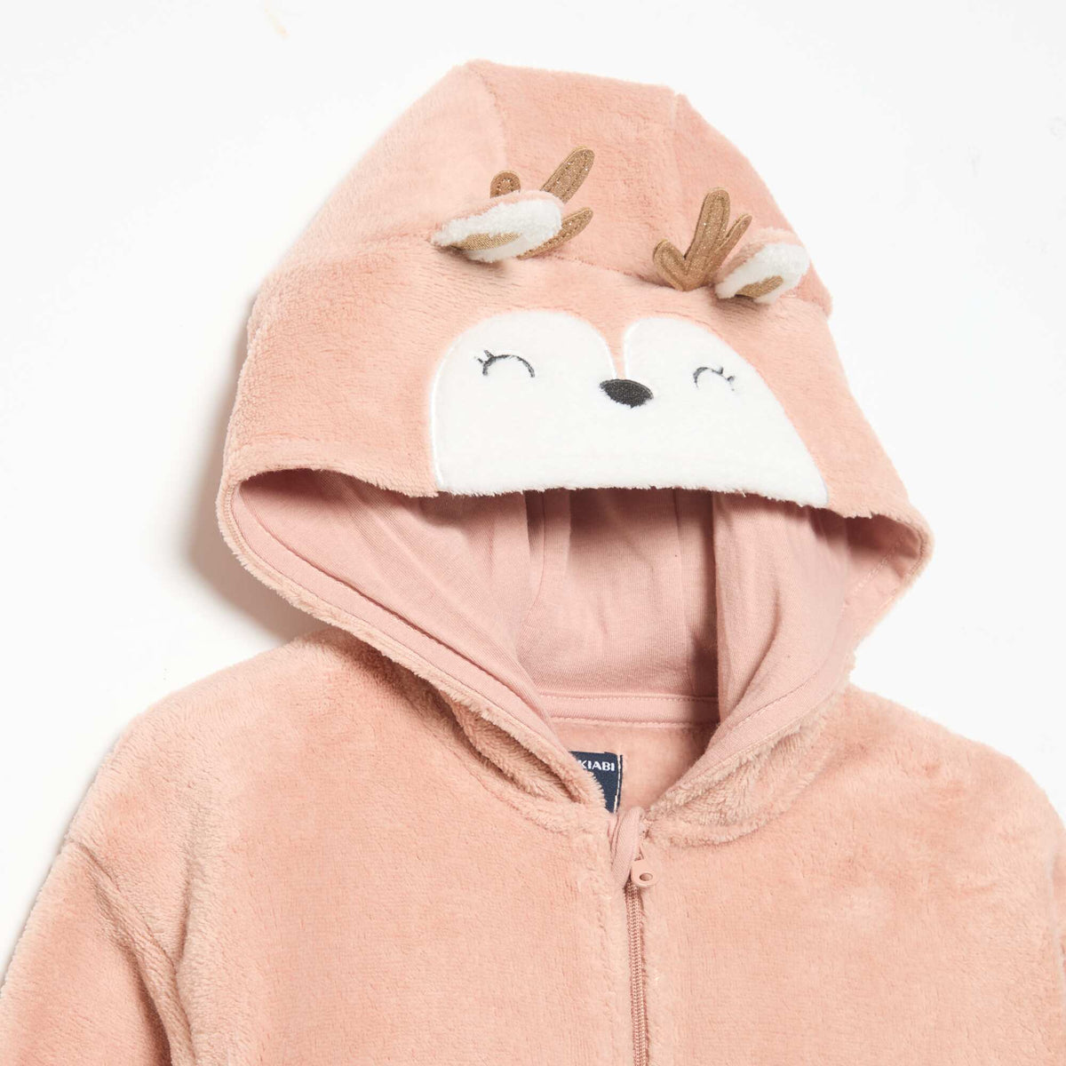 Fleece Pyjama Set with Animated Hood - 2 Pieces PINK