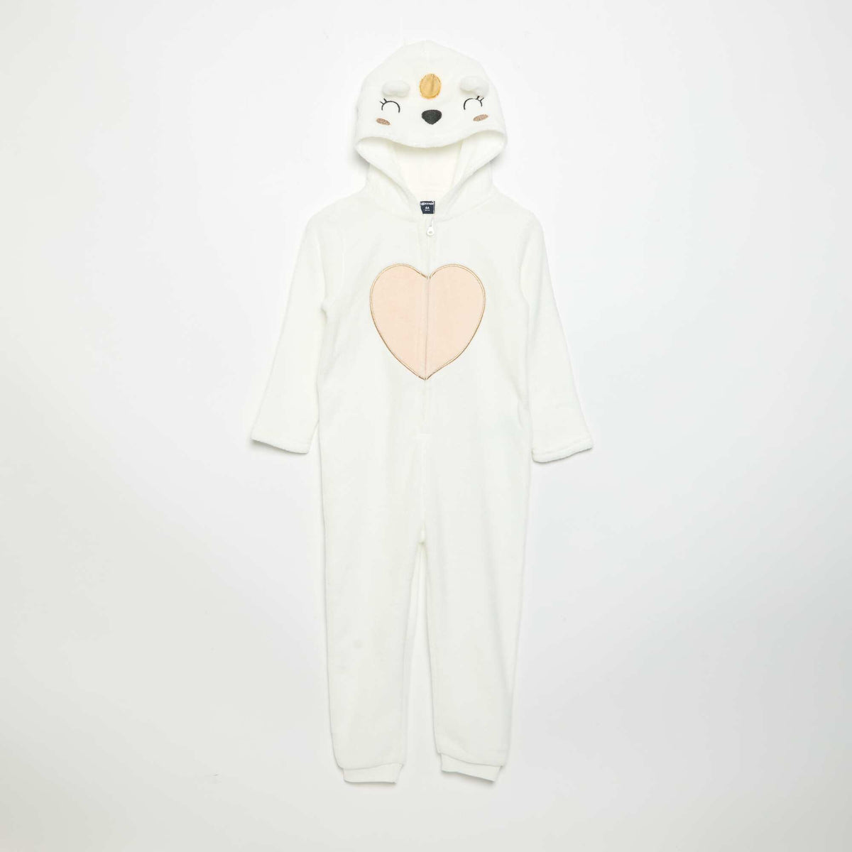 Fleece Unicorn Sleepsuit WHITE