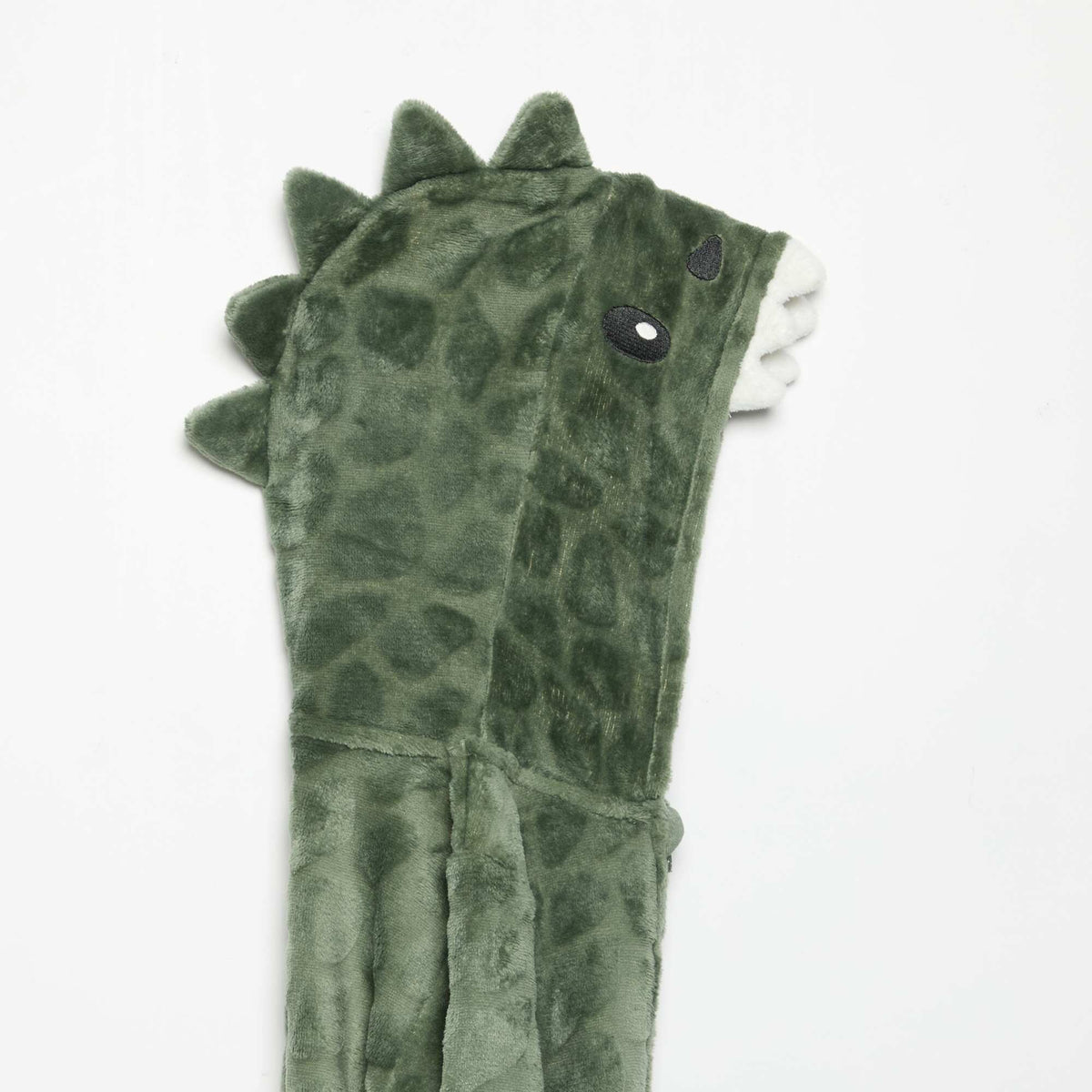 Fleece dinosaur sleepsuit KHAKI