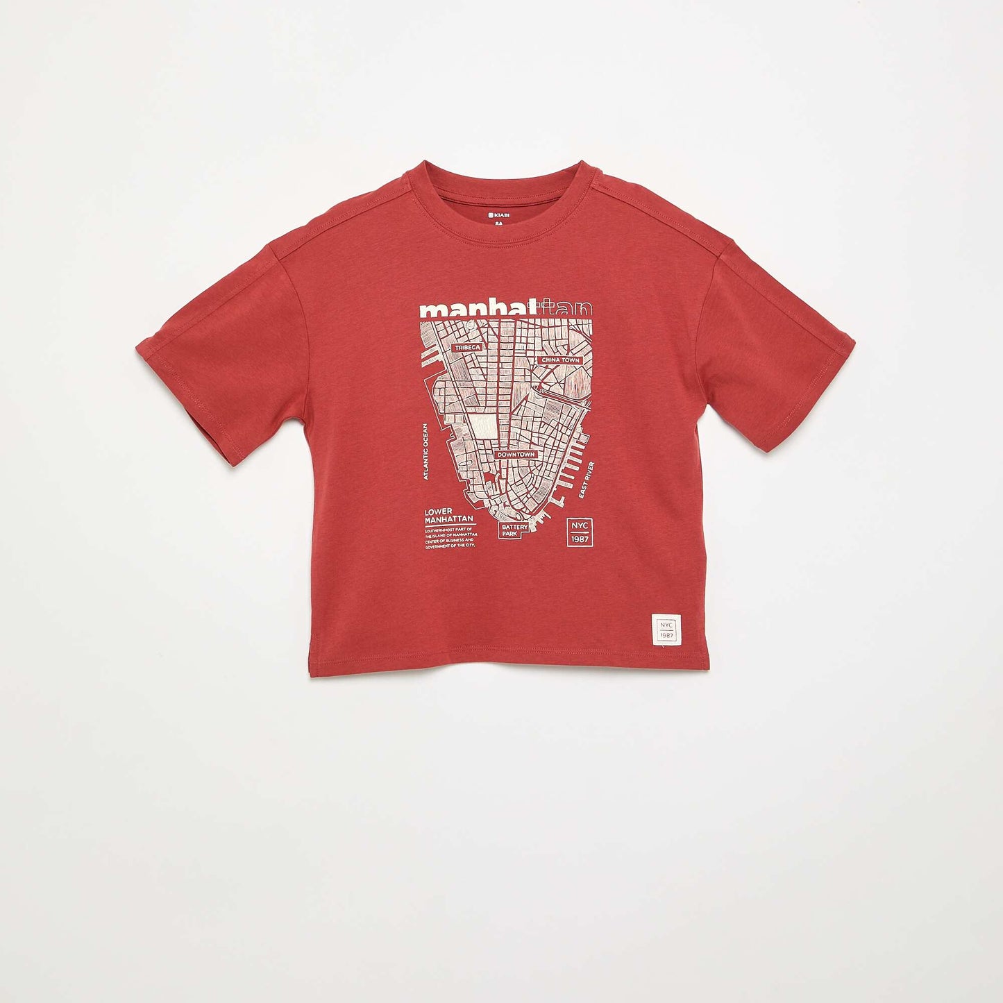 Short-sleeved printed T-shirt RED