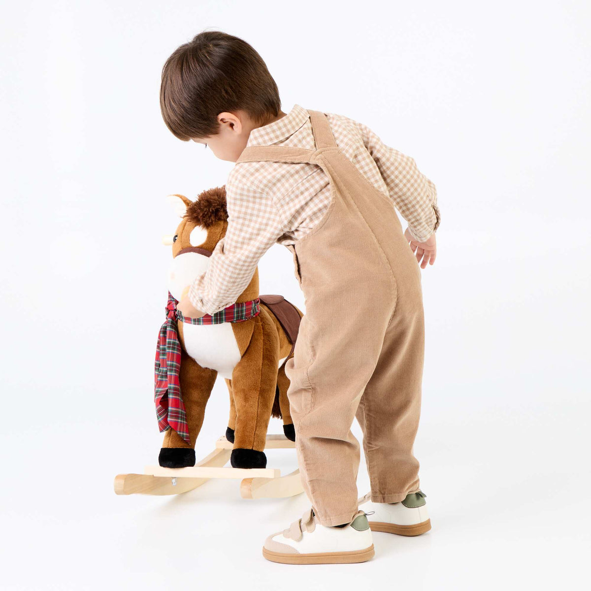 2-piece set - Long Dungarees + Long-sleeved Shirt BEIGE