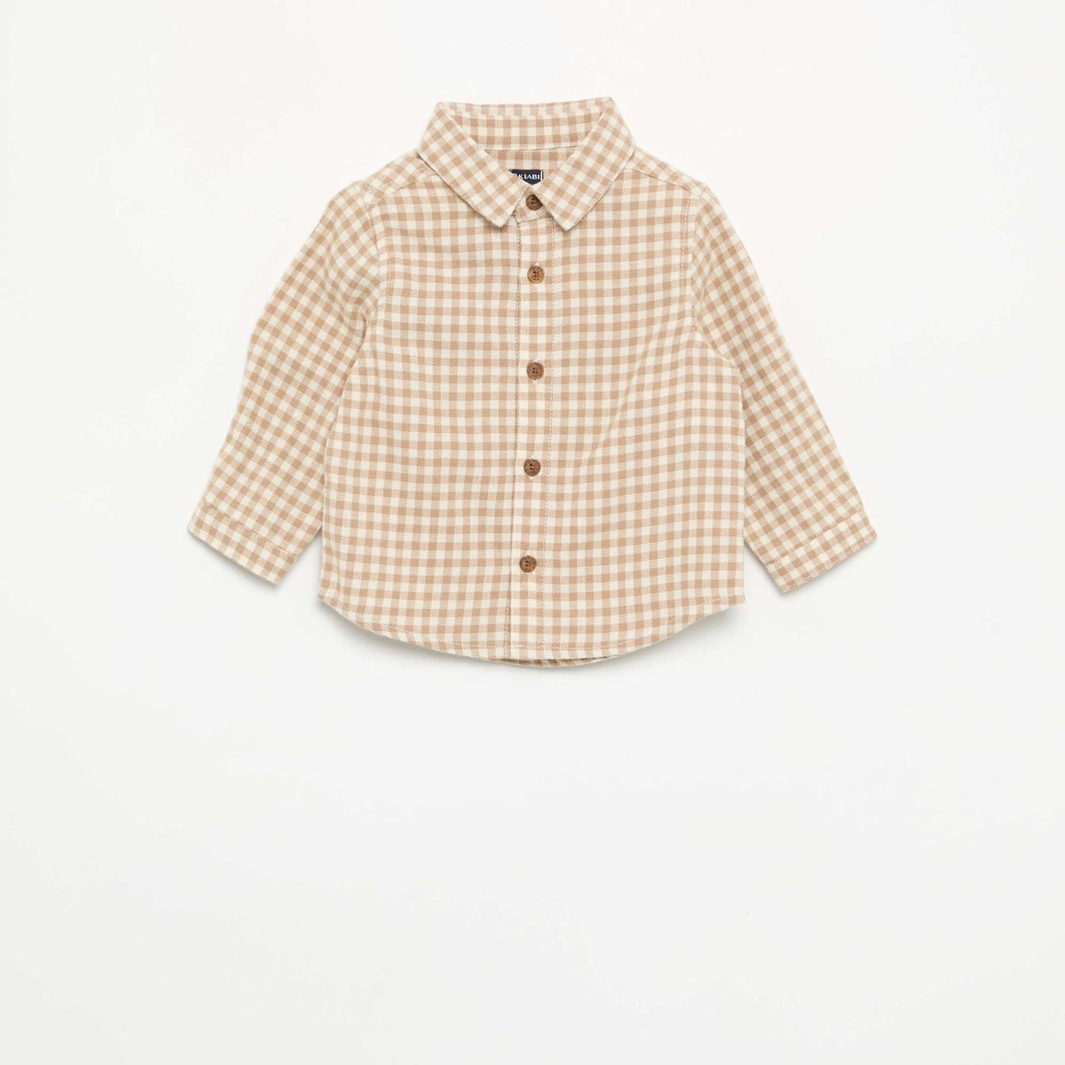 2-piece set - Long Dungarees + Long-sleeved Shirt BEIGE