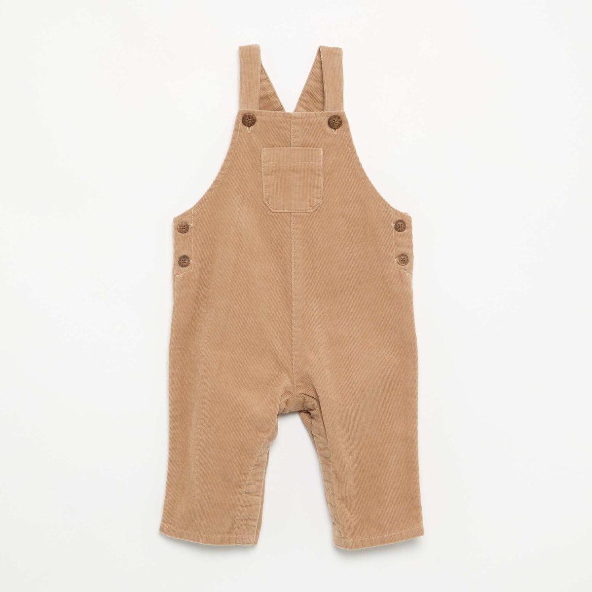 2-piece set - Long Dungarees + Long-sleeved Shirt BEIGE