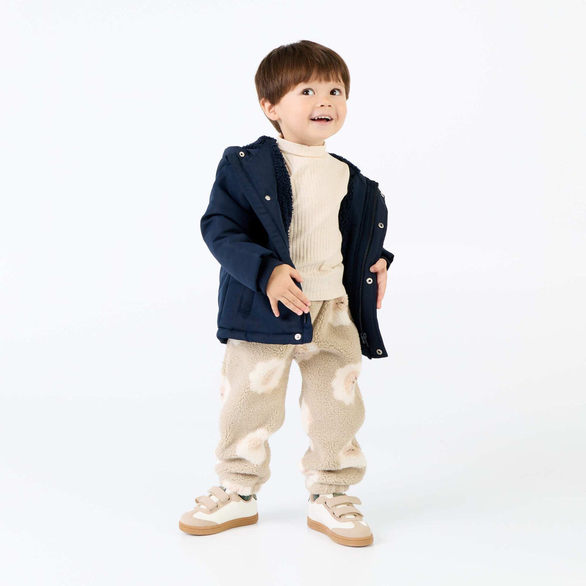Teddy fleece-effect trousers BEIGE