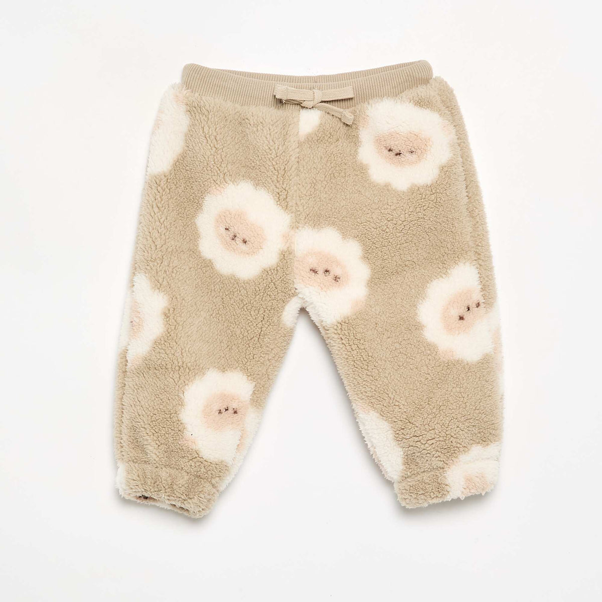 Teddy fleece-effect trousers BEIGE