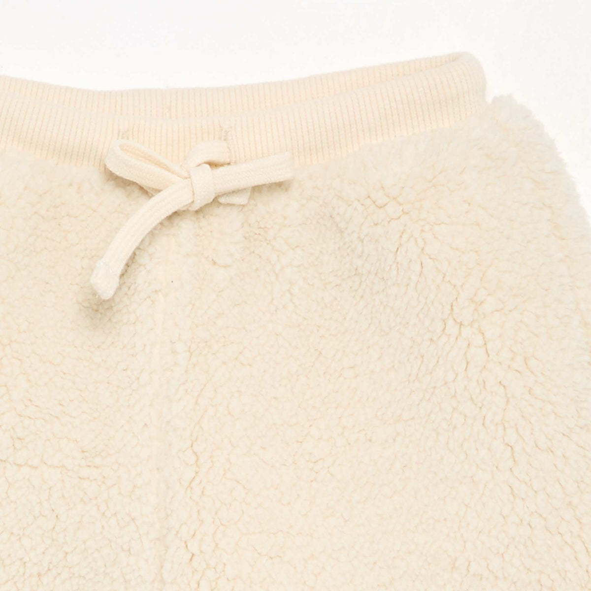 Sherpa-effect trousers BEIGE